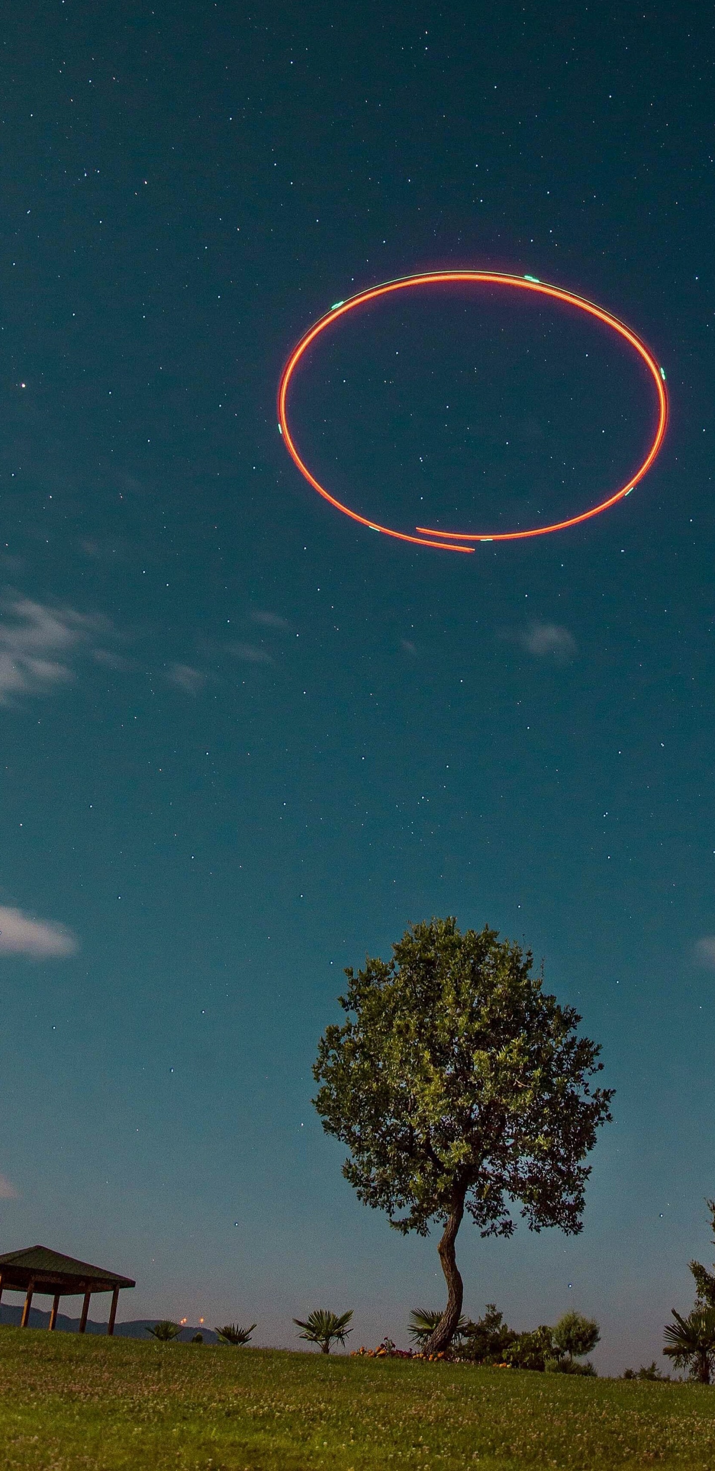 Horizon, Cosmos, Universe, Apple, Unidentified Flying Object. Wallpaper in 1440x2960 Resolution