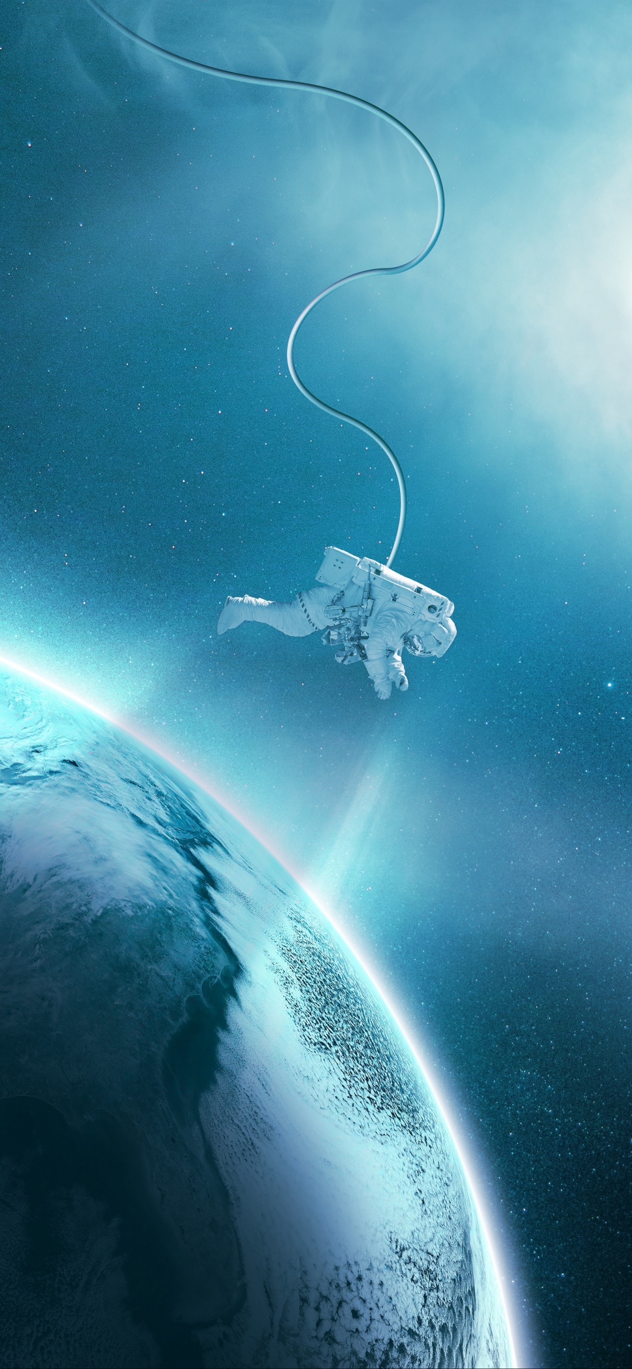 Astronaute Flottant Dans L'art Spatial, Astronaute, Combinaison Spatiale, Espace, Art. Wallpaper in 1242x2688 Resolution