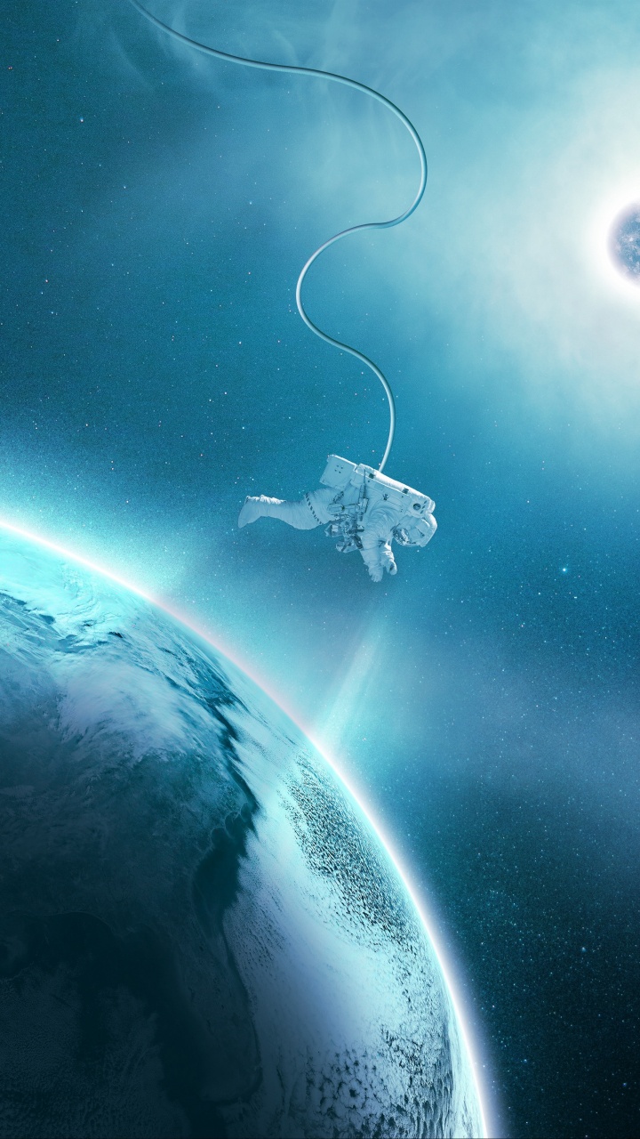 宇航员, 空间适应, 空间, 艺术, 外层空间 壁纸 720x1280 允许