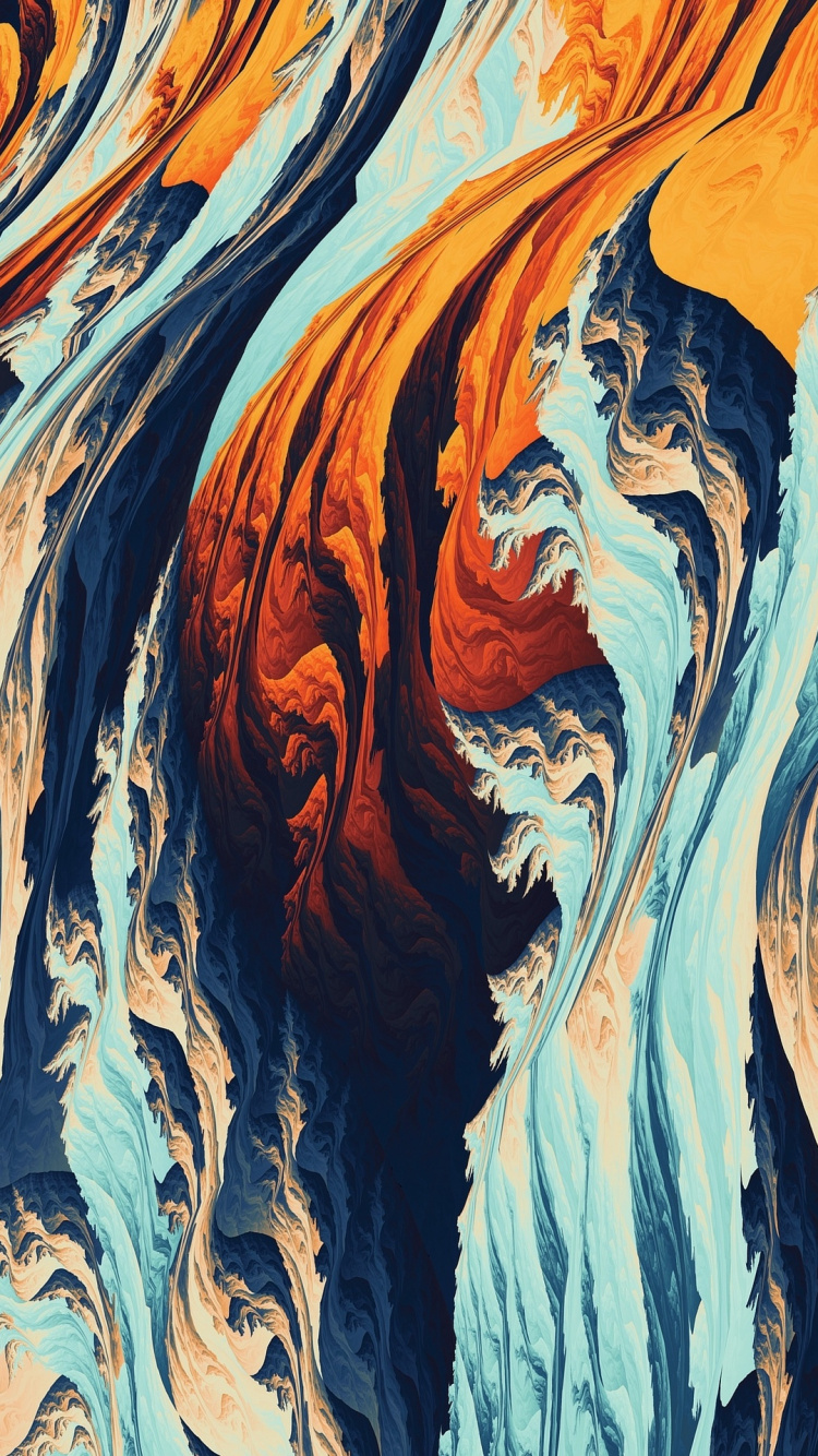 Torrent Pattern Fractal, Fractal, Visual Arts, Pattern, Art. Wallpaper in 750x1334 Resolution