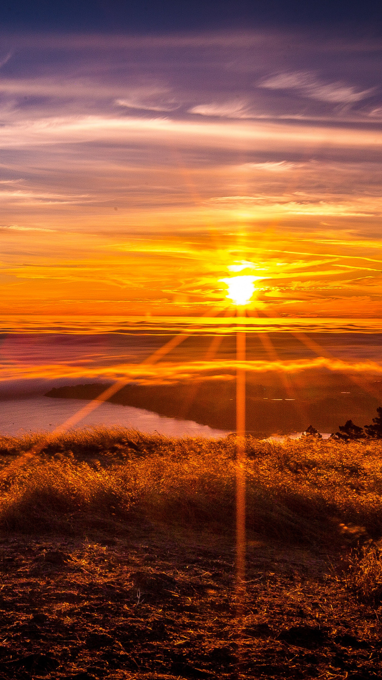 Cloud, Abend, Horizont, Himmel, Afterglow. Wallpaper in 750x1334 Resolution