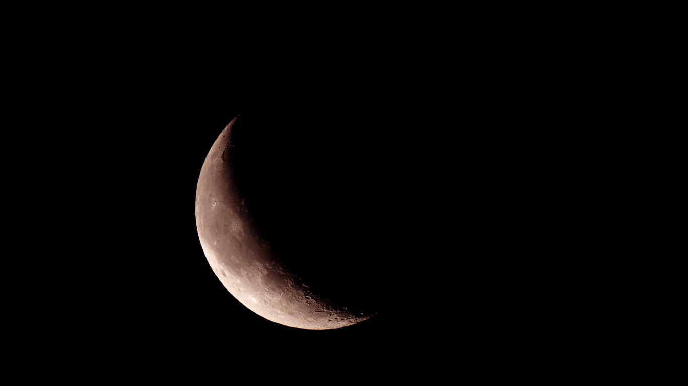 Crescent, 黑色的, 天文学对象, 性质, 录像 壁纸 1366x768 允许