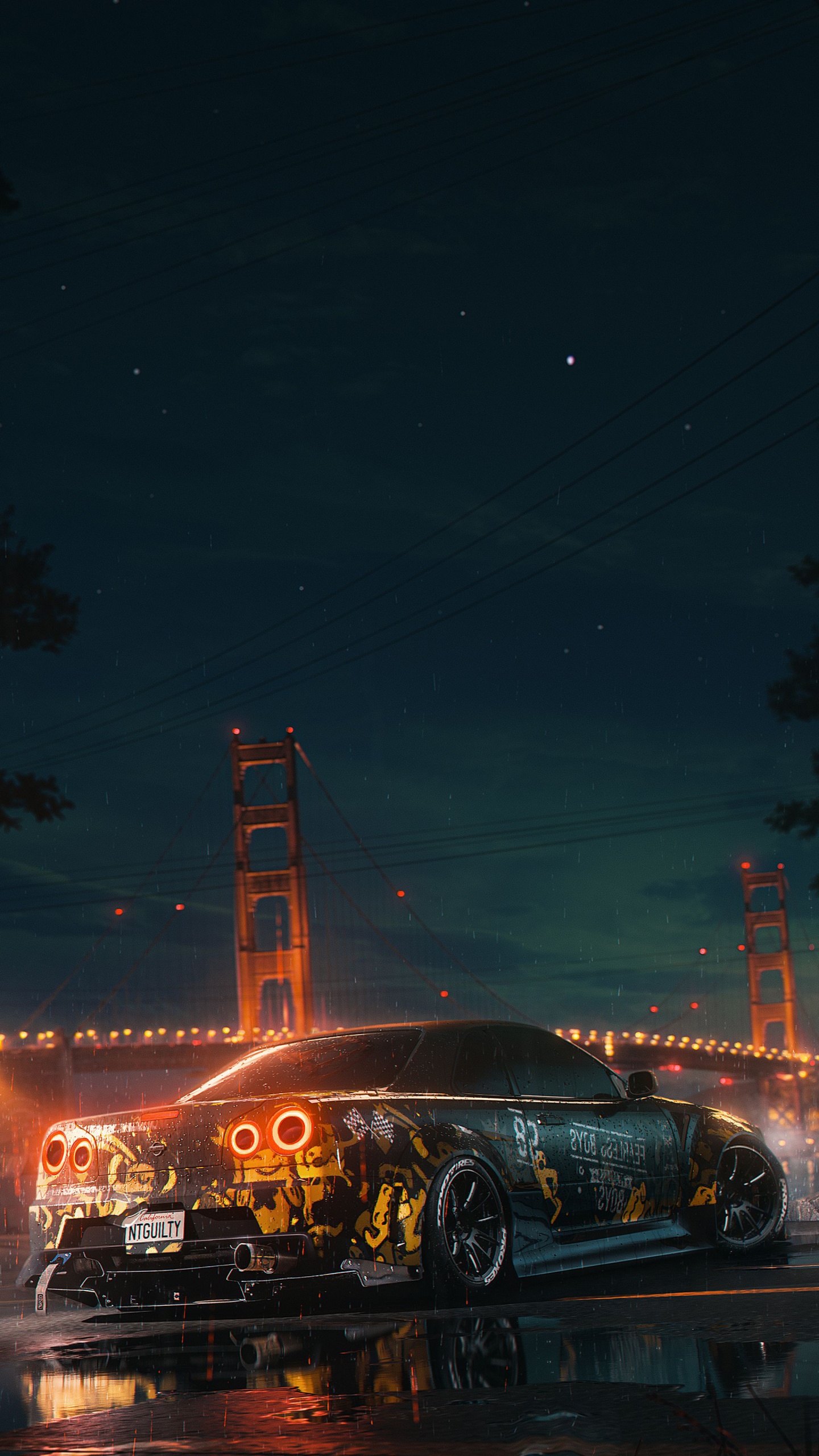 Art, Nissan, Tire, Wheel, Atmosphere. Wallpaper in 1440x2560 Resolution