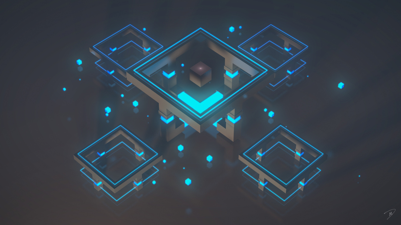 Lámpara Azul y Blanca. Wallpaper in 1280x720 Resolution