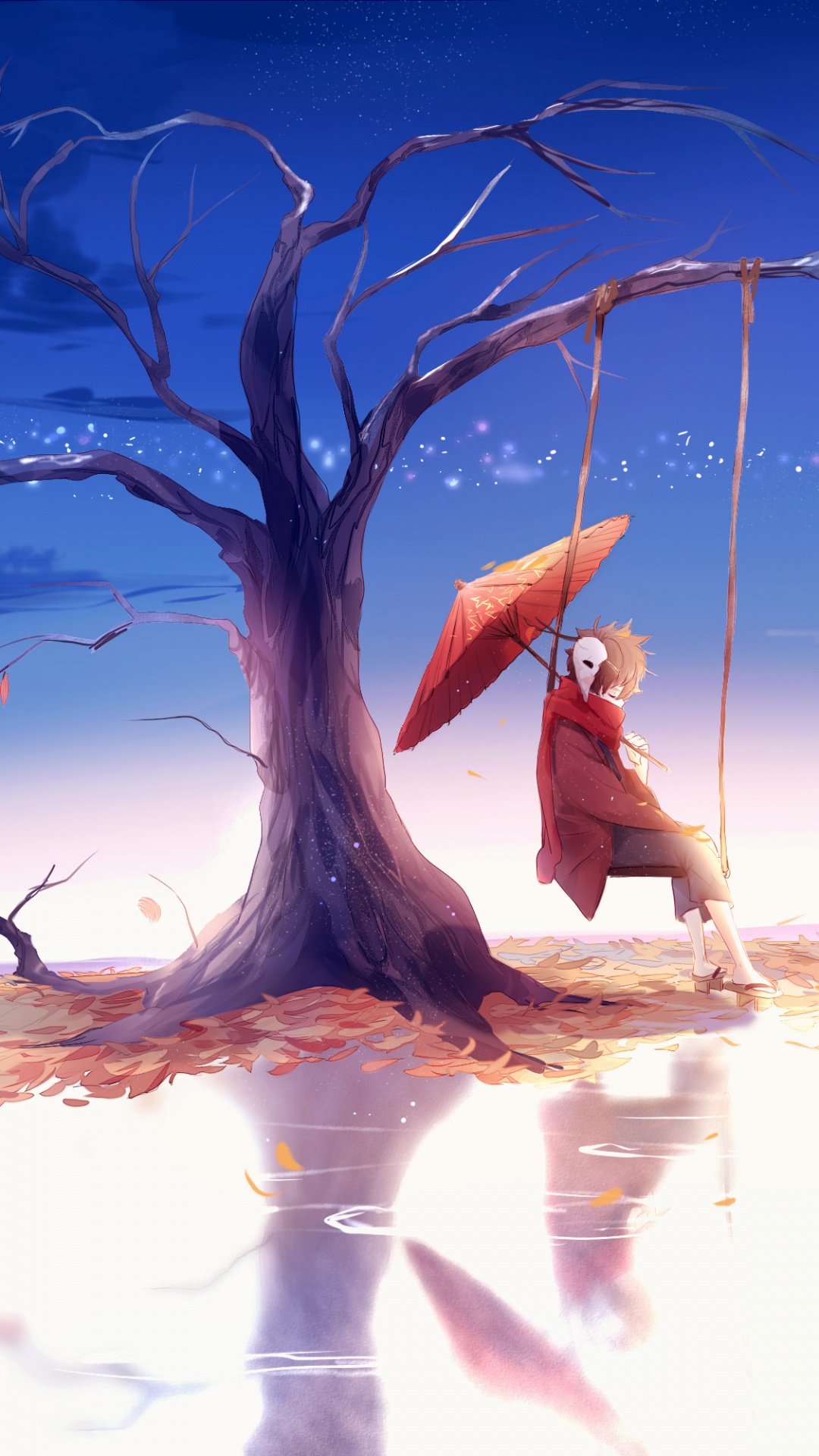 Femme en Robe Blanche Assise Sur Une Branche D'arbre Sur la Plage Pendant la Journée. Wallpaper in 1080x1920 Resolution