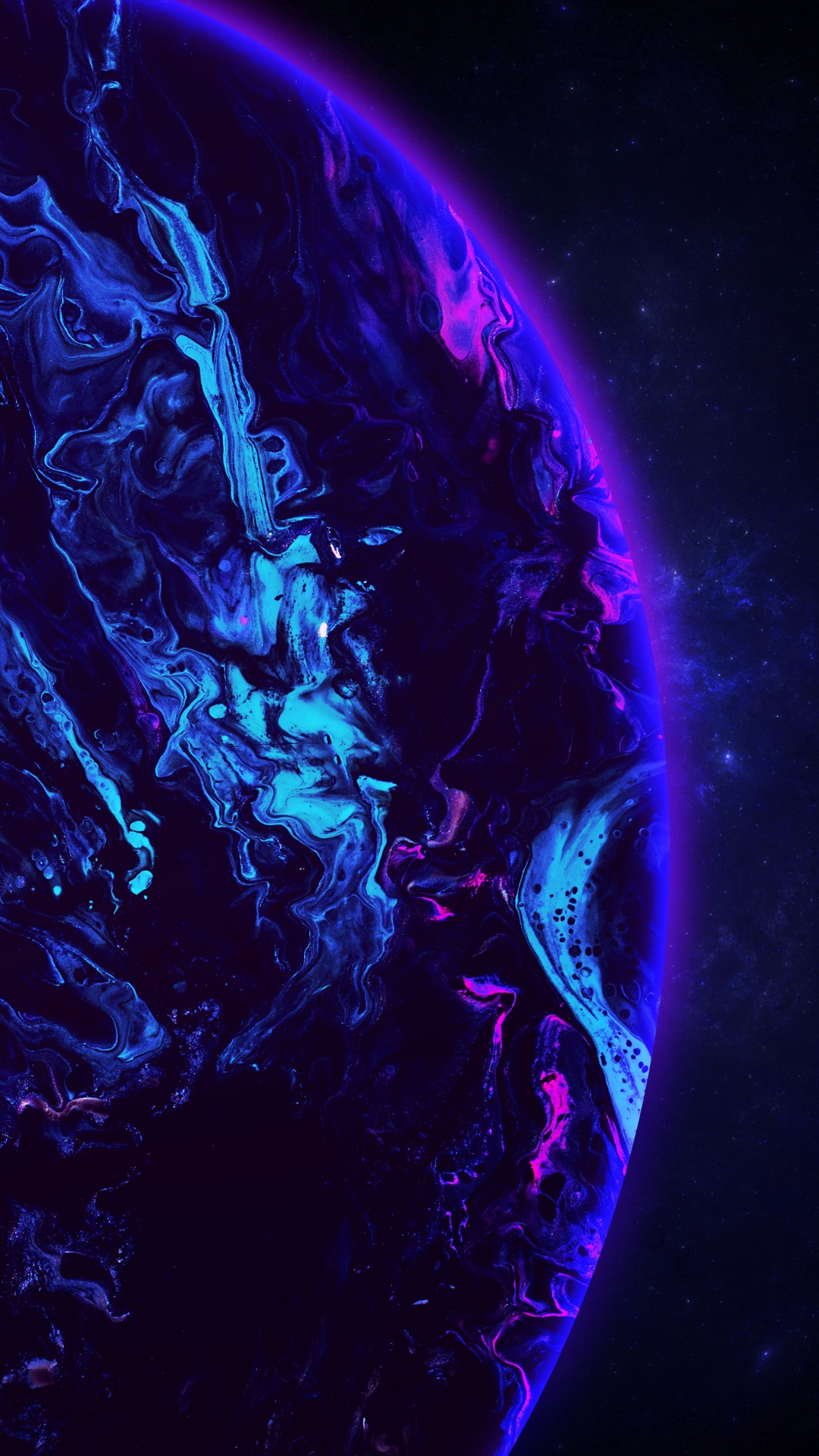 艺术, 天文学对象, 液体, 电蓝色的, 科学 壁纸 1080x1920 允许