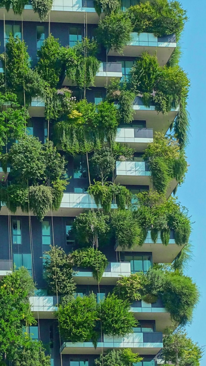la Vegetación, Bosque Vertical, Edificio, Azure, Planta Terrestre. Wallpaper in 720x1280 Resolution
