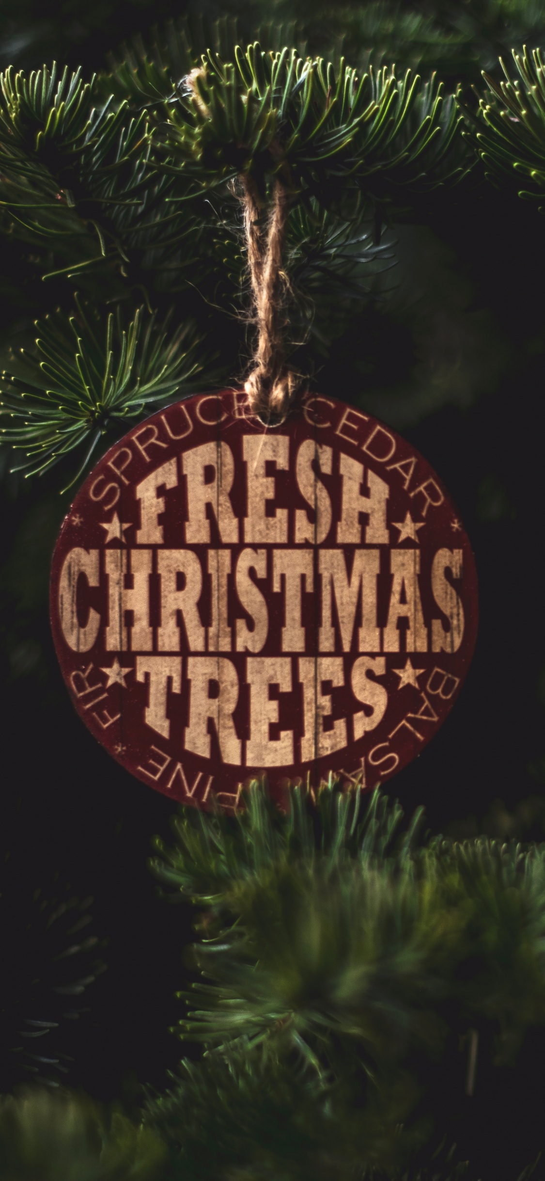 Red and Brown Hanging Ornament. Wallpaper in 1125x2436 Resolution