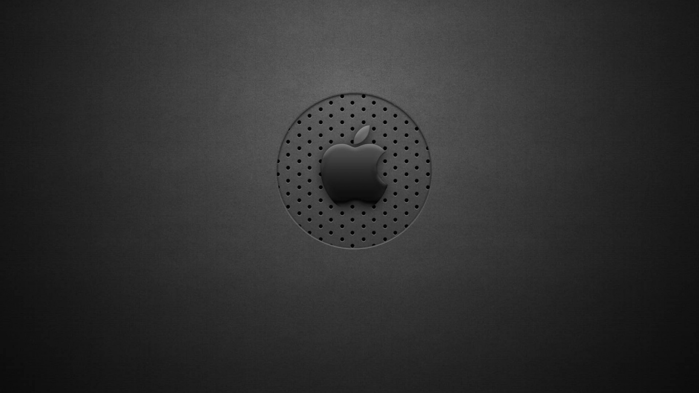 Adorno Redondo de Lunares en Blanco y Negro. Wallpaper in 1366x768 Resolution