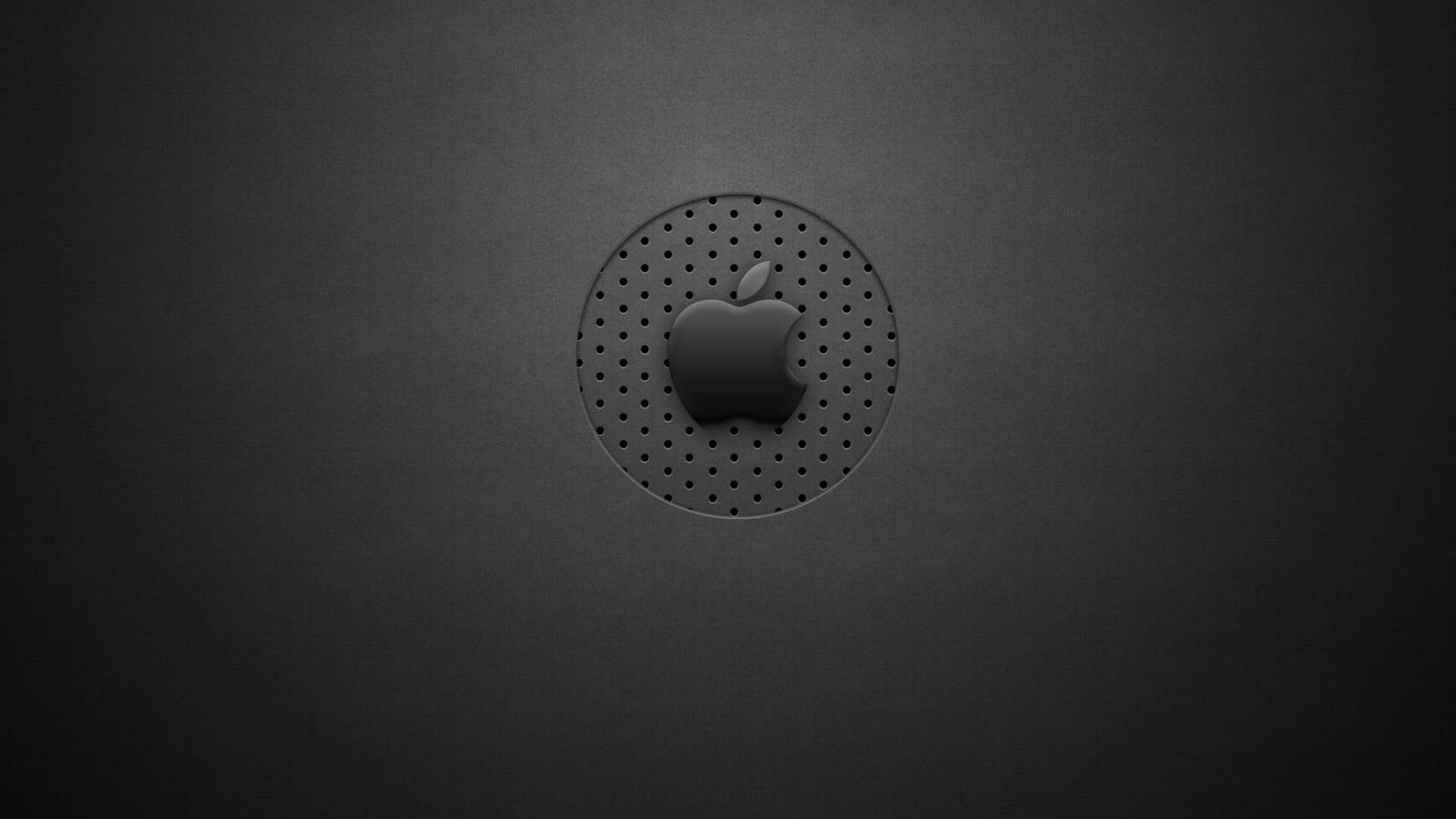 Black and White Polka Dot Round Ornament. Wallpaper in 2560x1440 Resolution