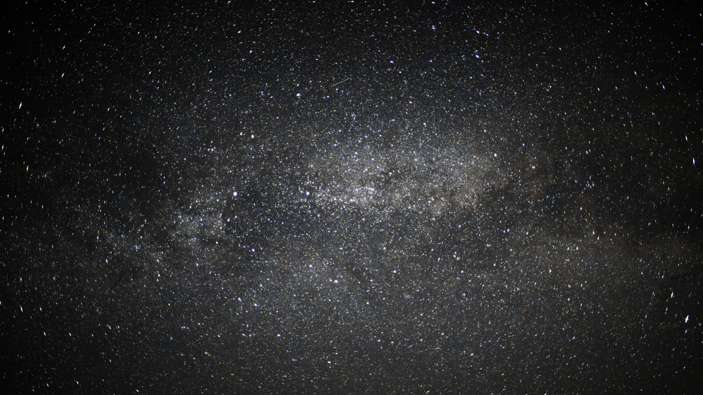 Sterne am Himmel Während Der Nacht. Wallpaper in 1366x768 Resolution