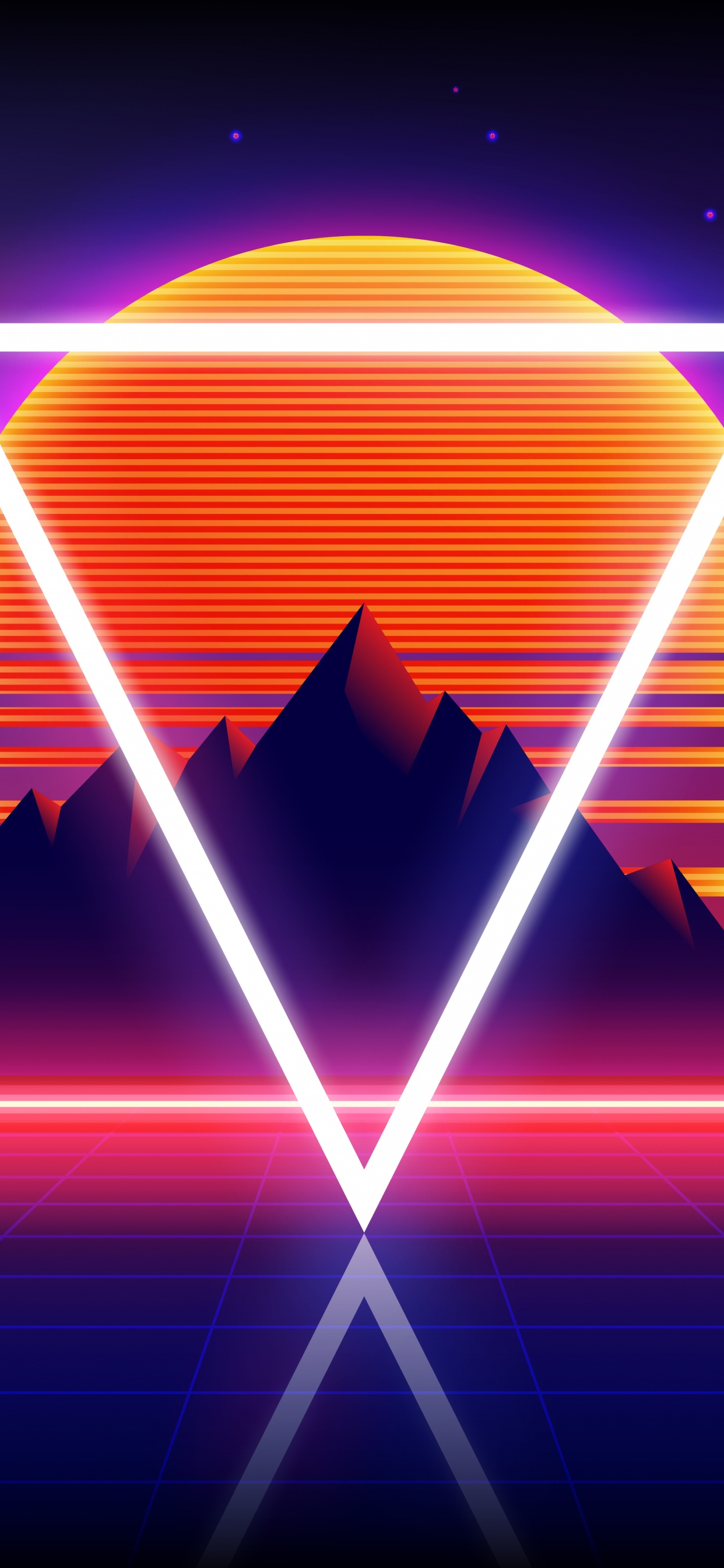 Art, Synthwave, World, Light, Purple. Wallpaper in 1242x2688 Resolution