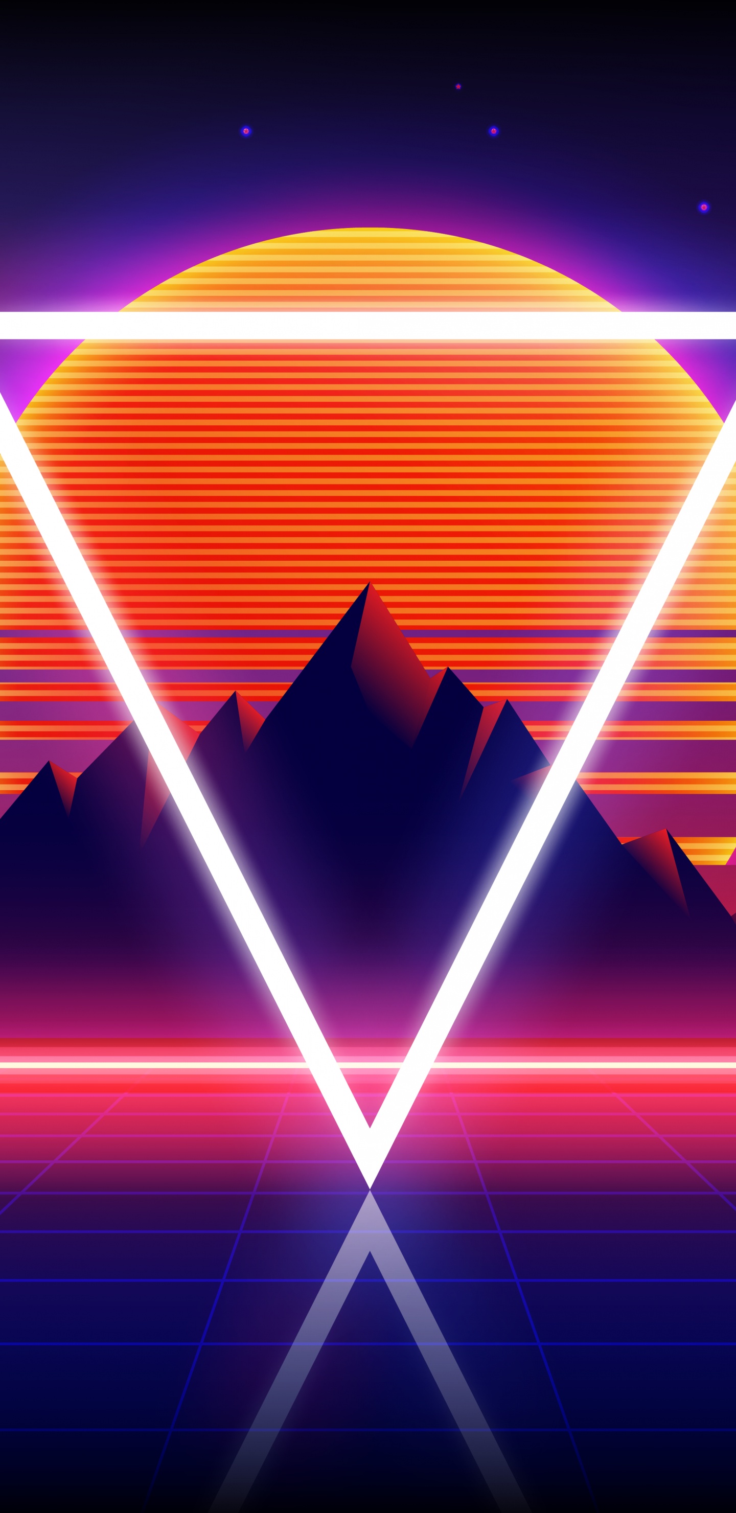 Arte, Synthwave, Luz, Morado, Entretenimiento. Wallpaper in 1440x2960 Resolution