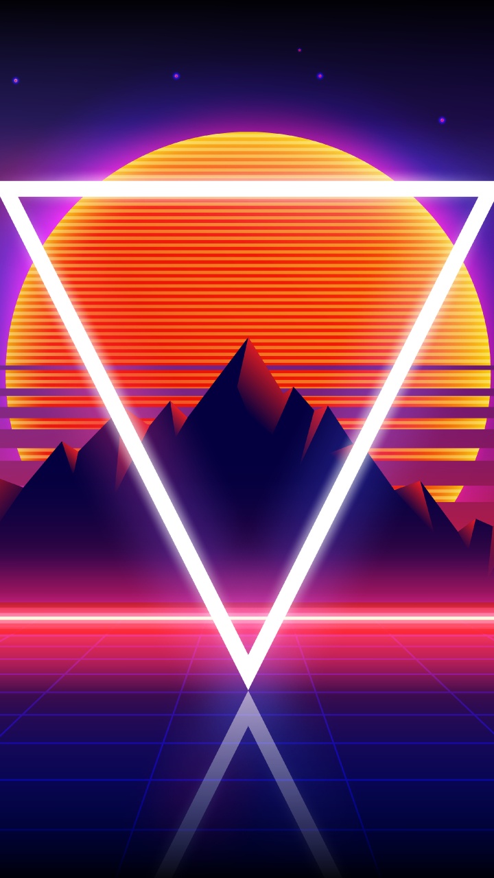 Kunst, Synthwave, Licht, Purpur, Unterhaltung. Wallpaper in 720x1280 Resolution