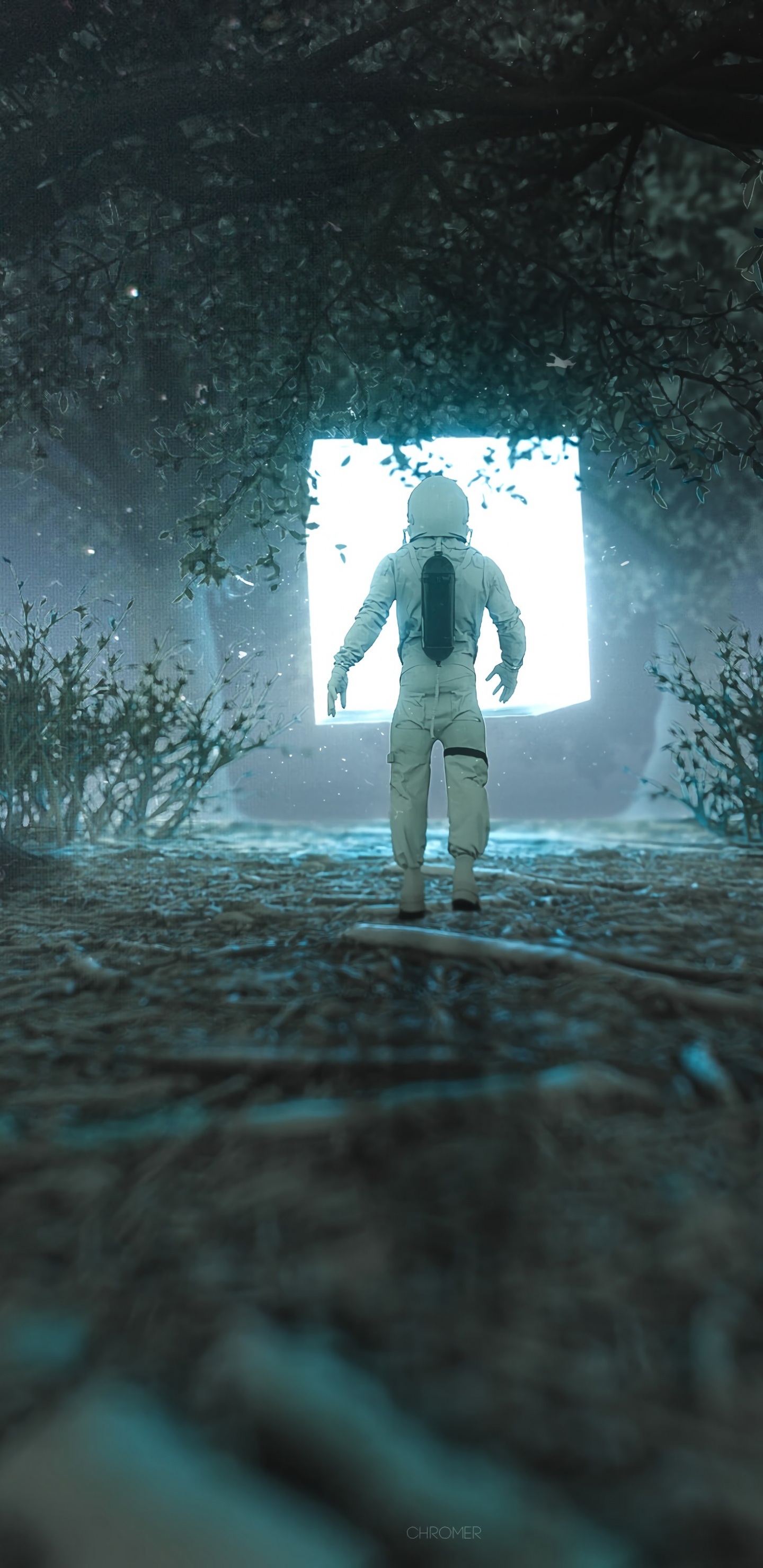 Personne en Veste Noire et Pantalon Blanc Debout Dans le Tunnel. Wallpaper in 1440x2960 Resolution