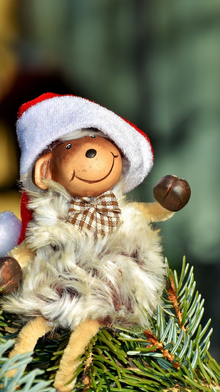 Christmas, Christmas Decoration, Holiday, Ornament, Santa Claus. Wallpaper in 720x1280 Resolution