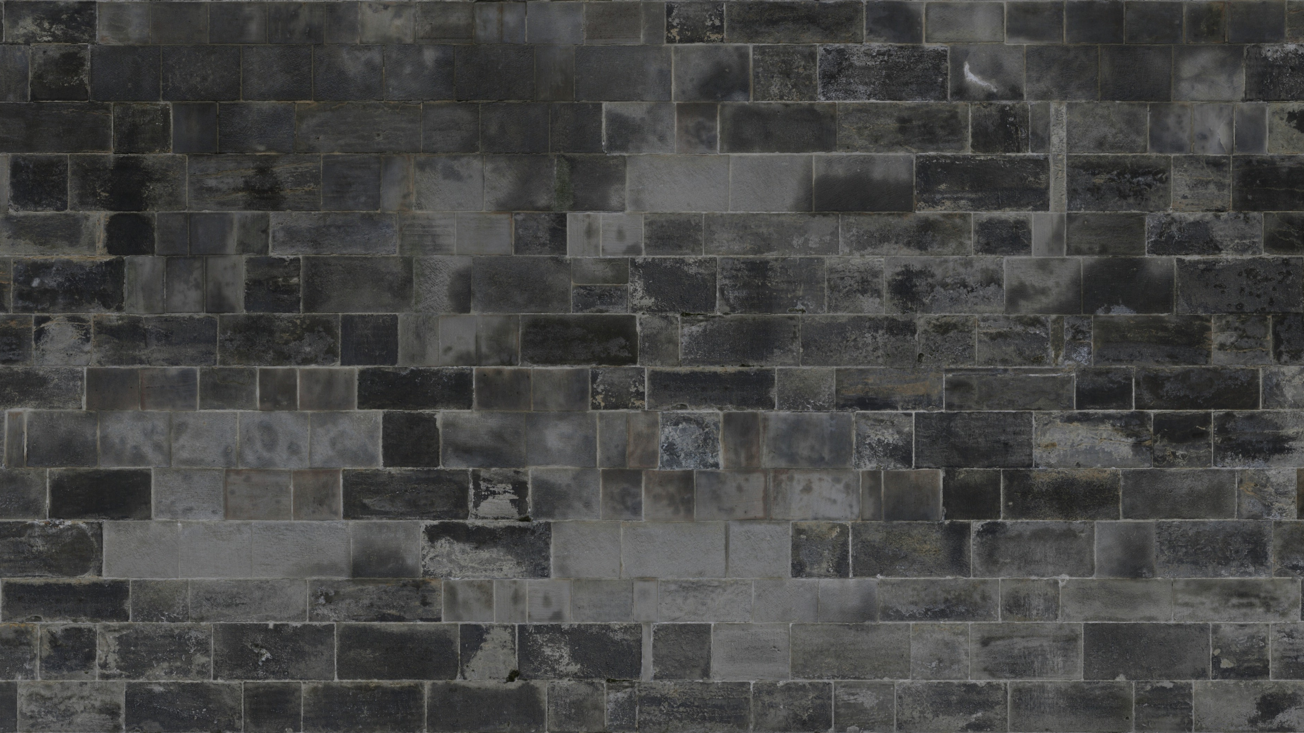 Gray and Black Brick Wall. Wallpaper in 2560x1440 Resolution