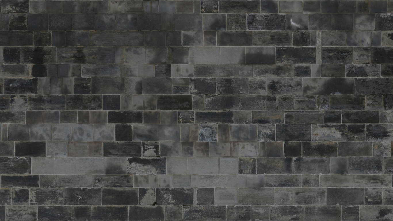 Mur de Briques Grises et Noires. Wallpaper in 1366x768 Resolution