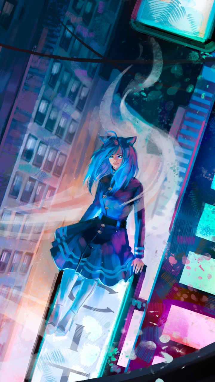 Mujer Con Camisa Blanca de Pie Junto al Edificio de la Pared de Vidrio. Wallpaper in 720x1280 Resolution