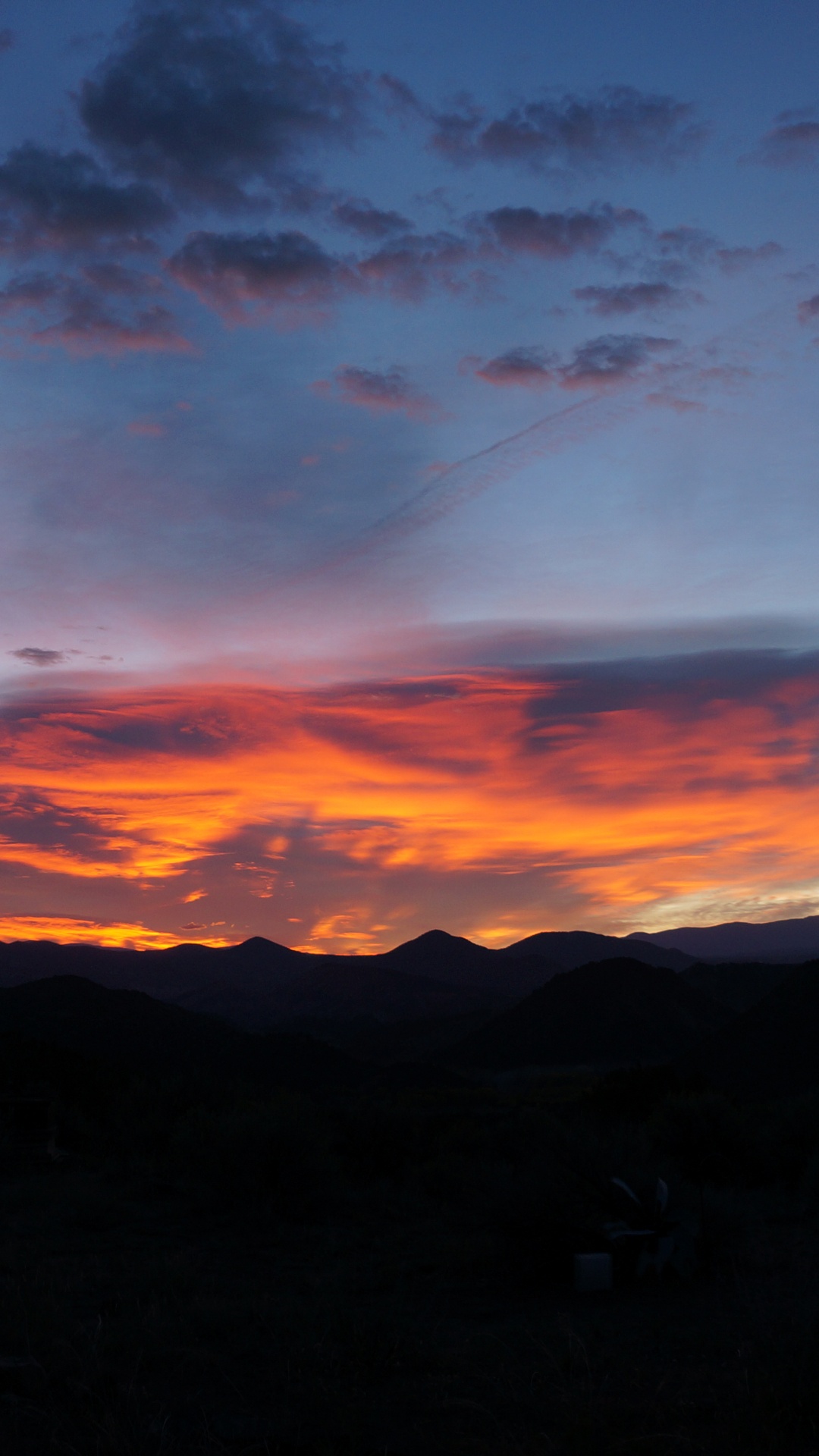 Silhouette of Mountains During Sunset. Wallpaper in 1080x1920 Resolution