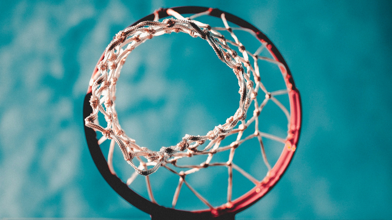 Basketball Hoop With Blue Background. Wallpaper in 1366x768 Resolution