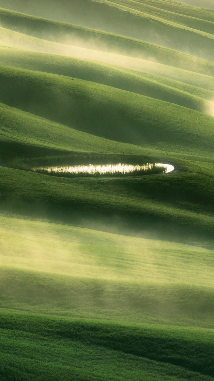 Peinture Abstraite Verte et Blanche. Wallpaper in 720x1280 Resolution