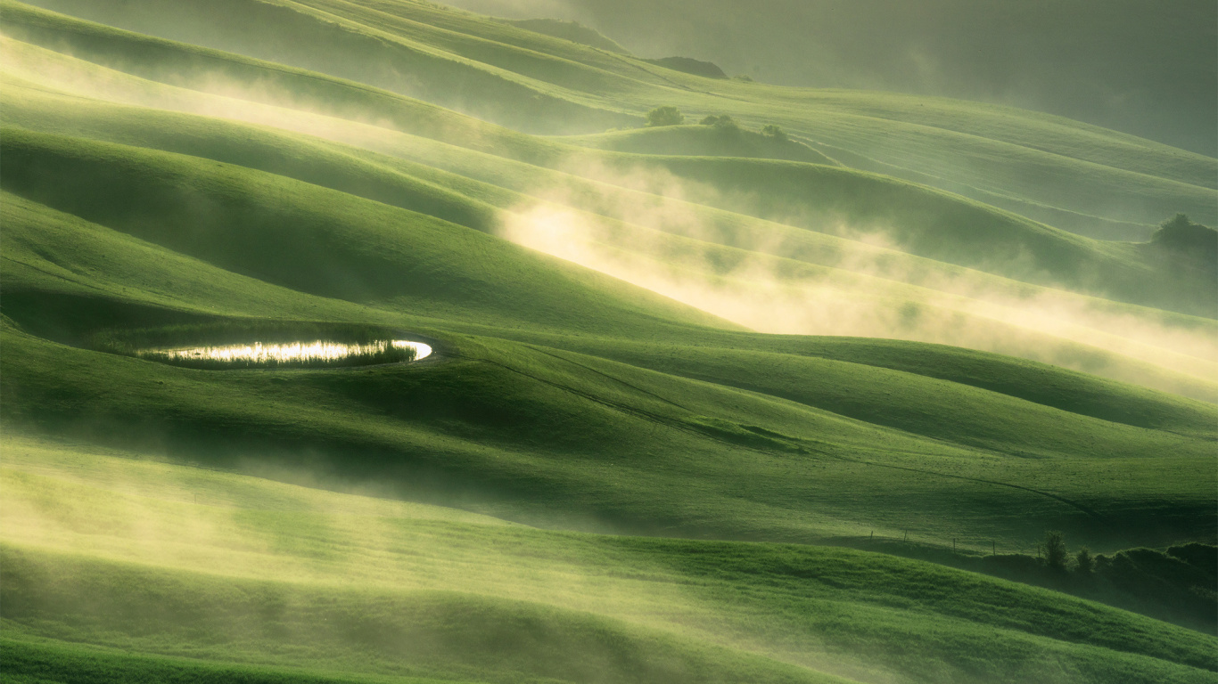 Green and White Abstract Painting. Wallpaper in 1366x768 Resolution