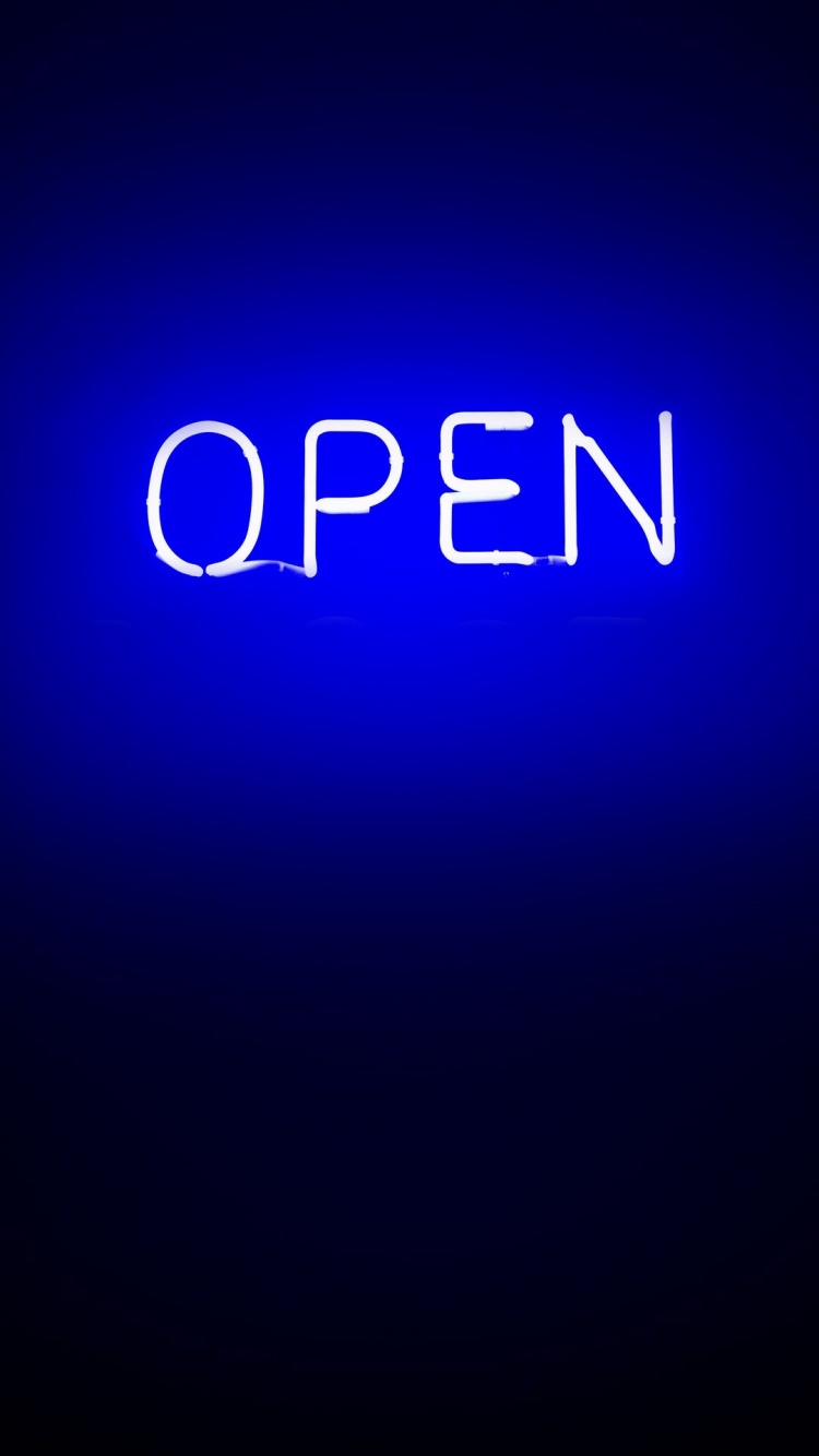 Light, Neon Sign, Blue, Azure, Violet. Wallpaper in 750x1334 Resolution