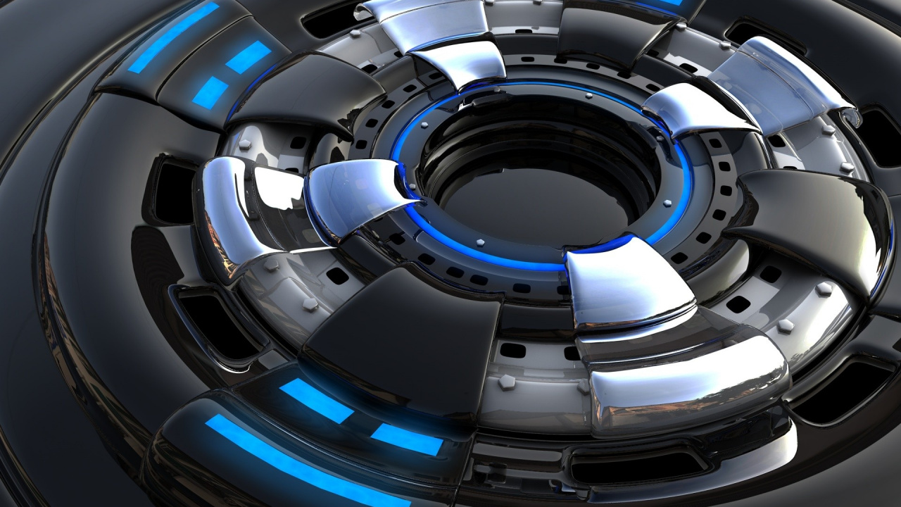 Blue and Gray Round Digital Wallpaper. Wallpaper in 1280x720 Resolution