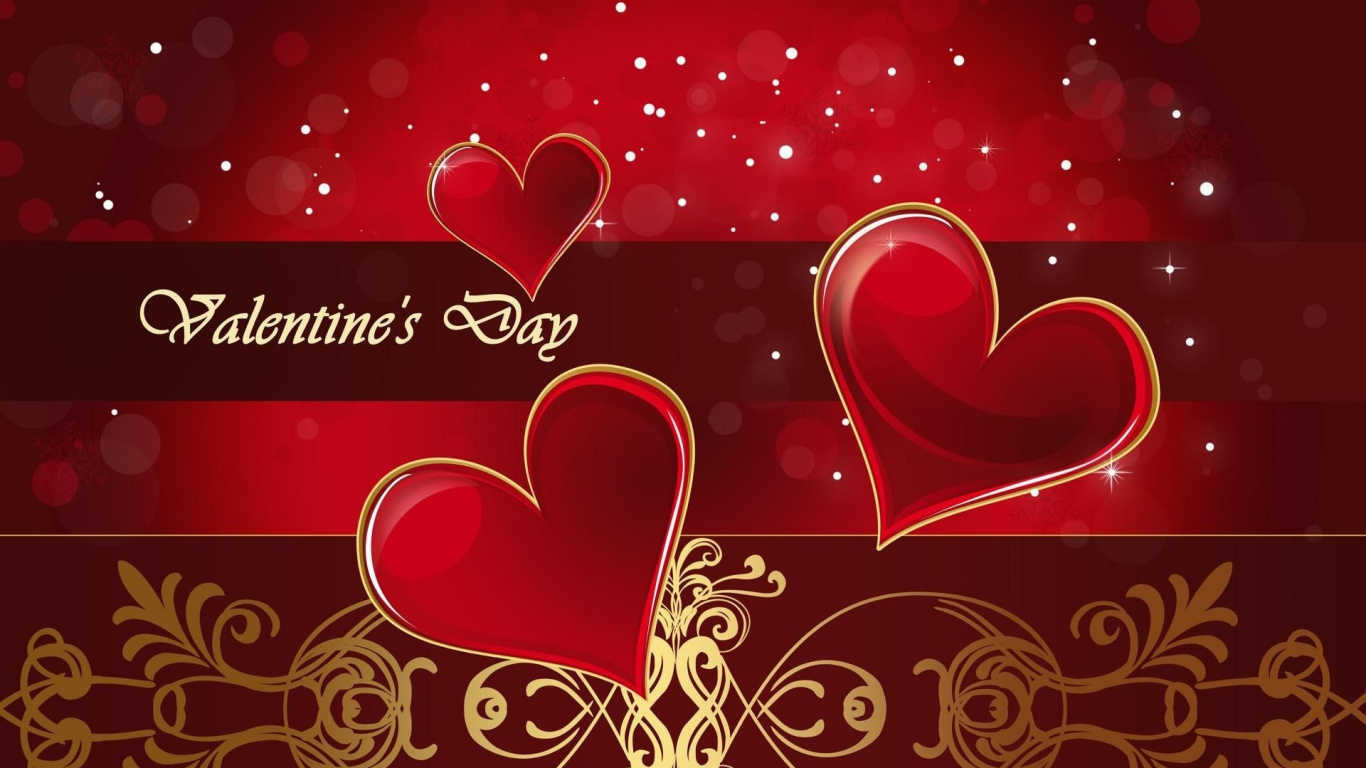 Valentines Day, Heart, Text, Love, Event. Wallpaper in 1366x768 Resolution