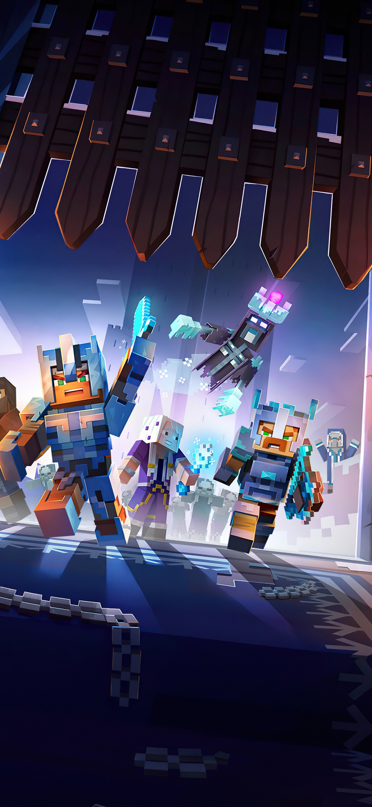 Minecraft Dungeons Creeping Winter. Wallpaper in 1242x2688 Resolution