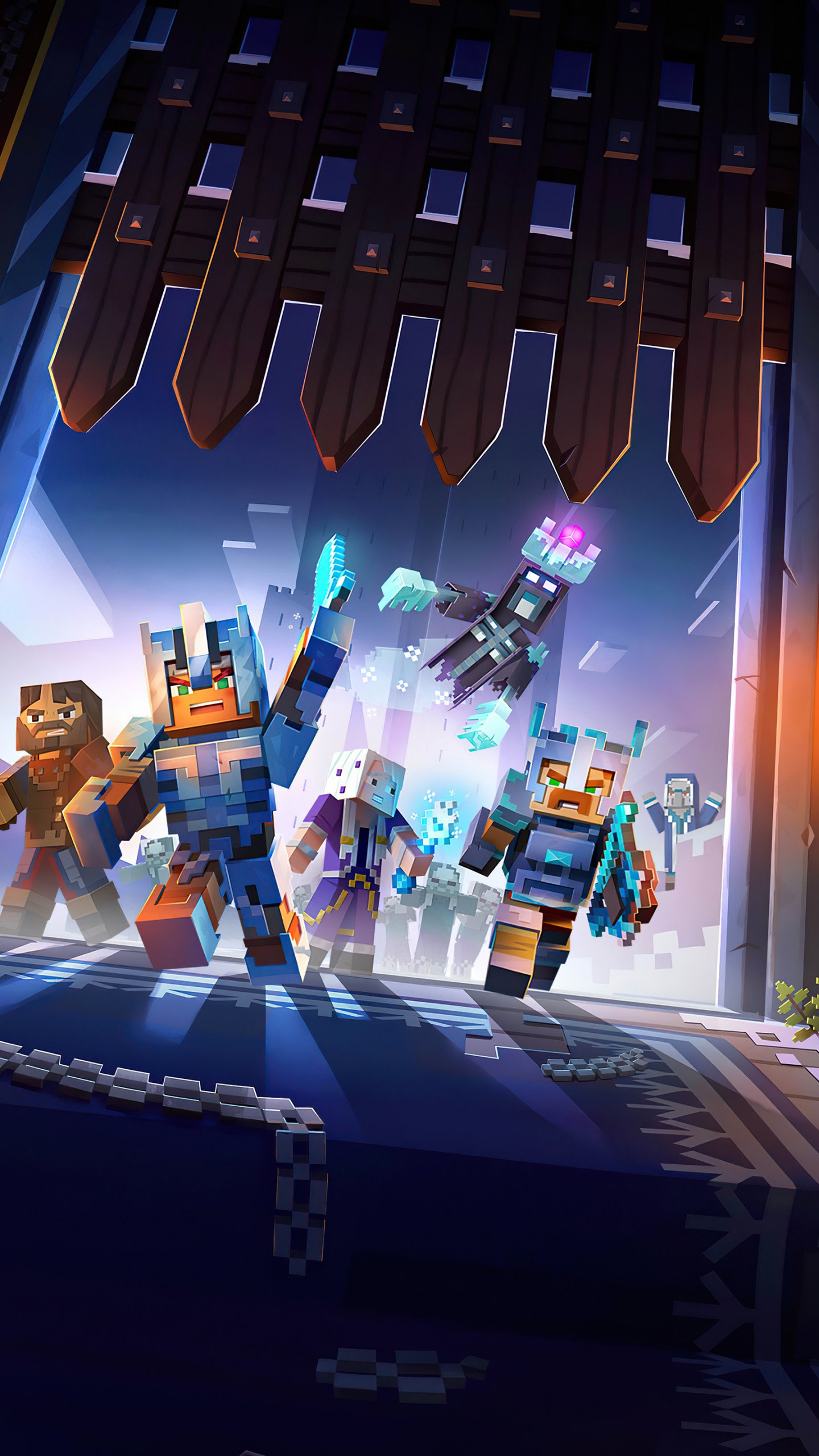 Minecraft Dungeons Creeping Winter. Wallpaper in 1440x2560 Resolution