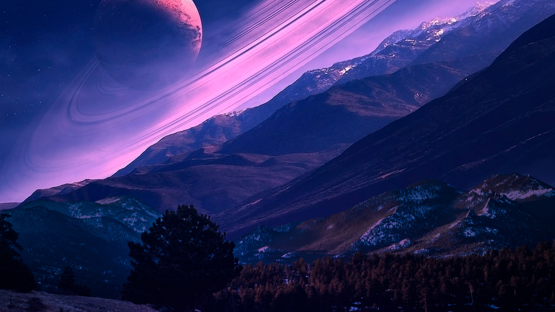 Straße Mit Planeten, Planet, Erde, Sonnensystem, Saturn. Wallpaper in 1920x1080 Resolution