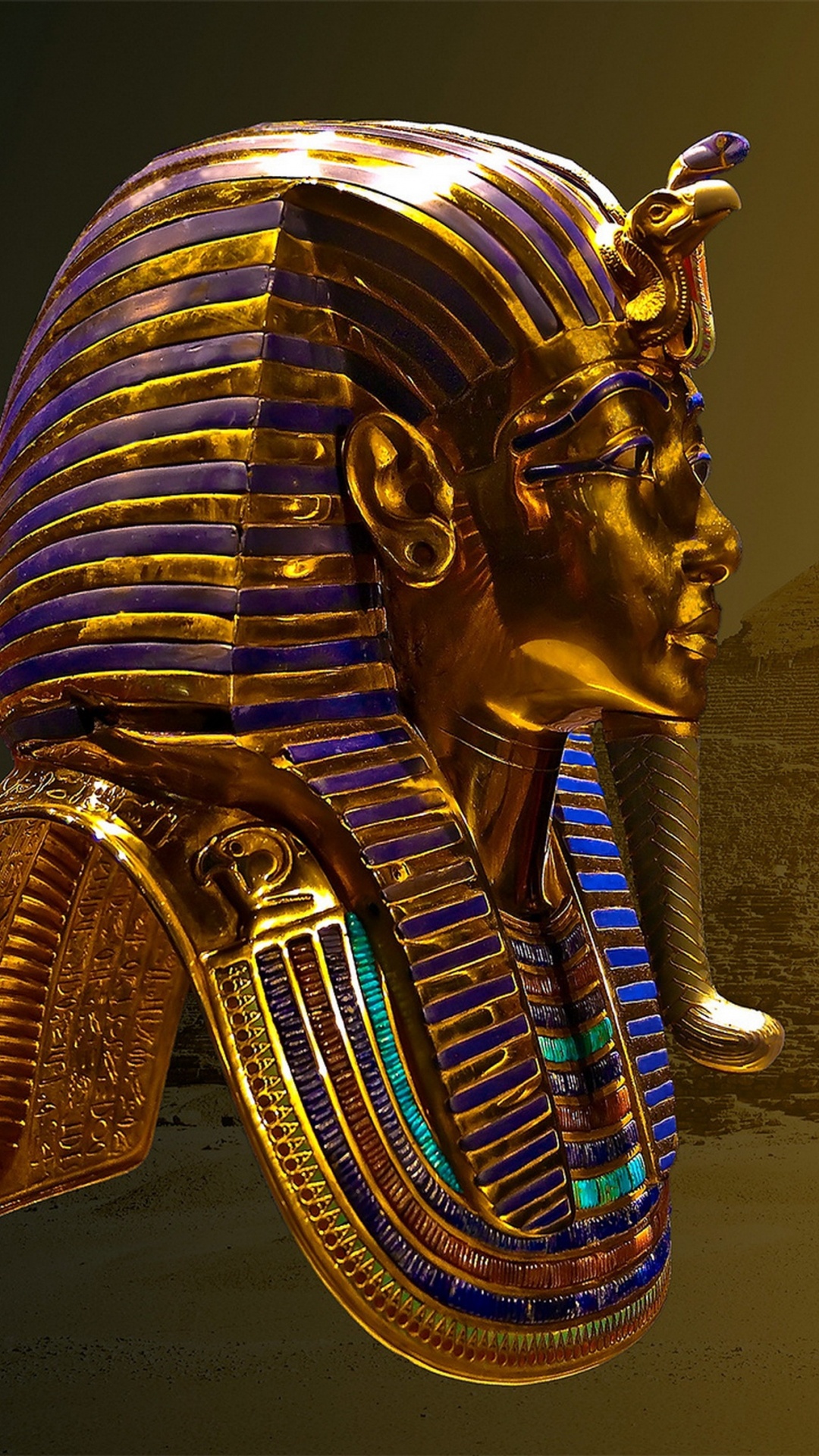 Goldene Und Blaue Drachenfigur. Wallpaper in 1080x1920 Resolution