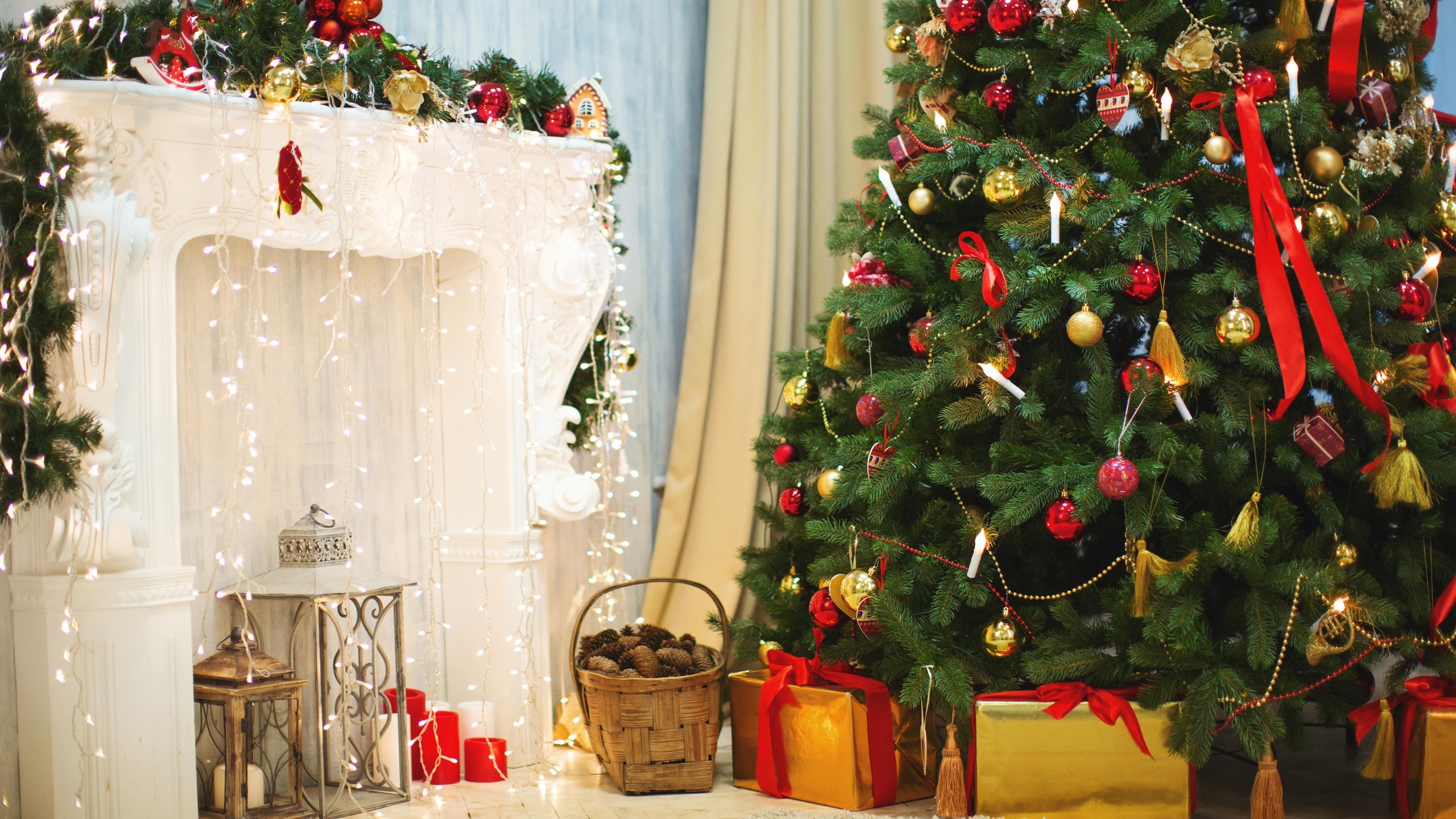 New Year Tree, Christmas Tree, Christmas Day, New Year, Holiday. Wallpaper in 2560x1440 Resolution