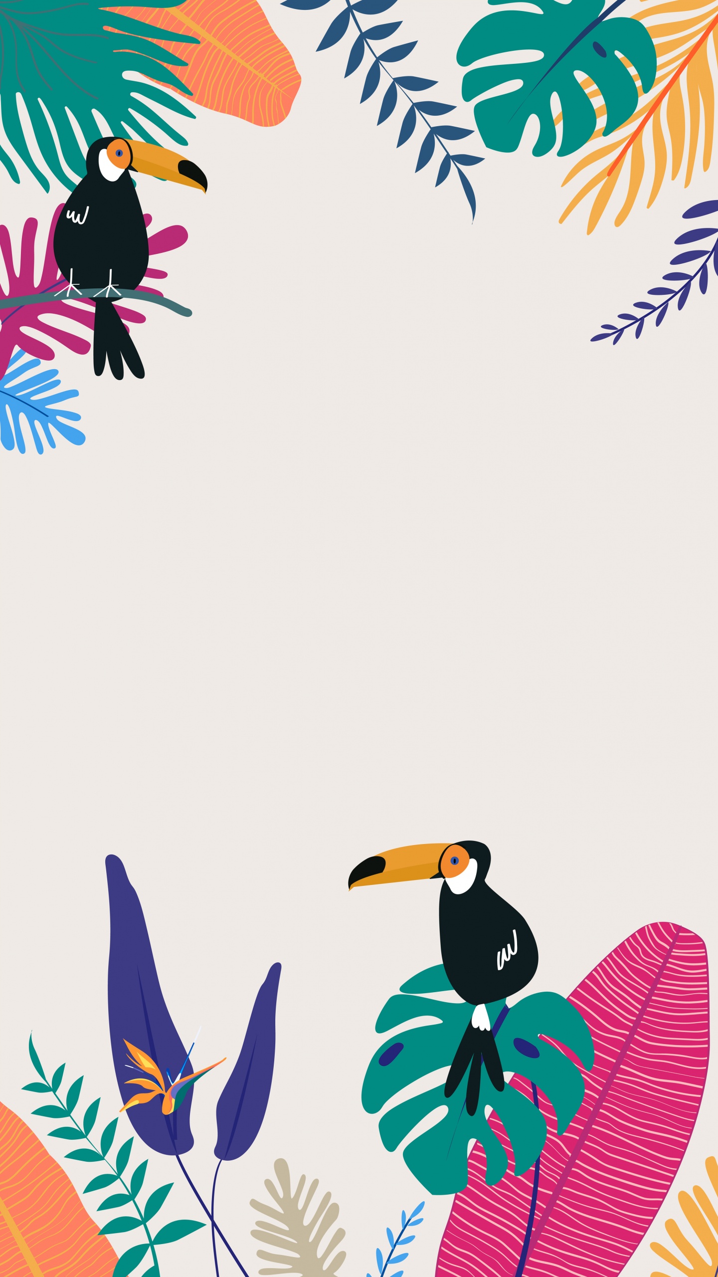 Birds, Illustration, Grafik-design, Design, Cliparts. Wallpaper in 1440x2560 Resolution