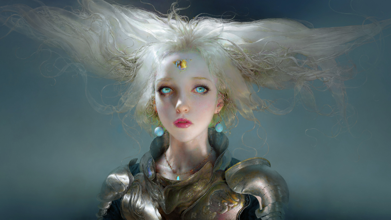 Femme en Blouson de Cuir Noir. Wallpaper in 1366x768 Resolution