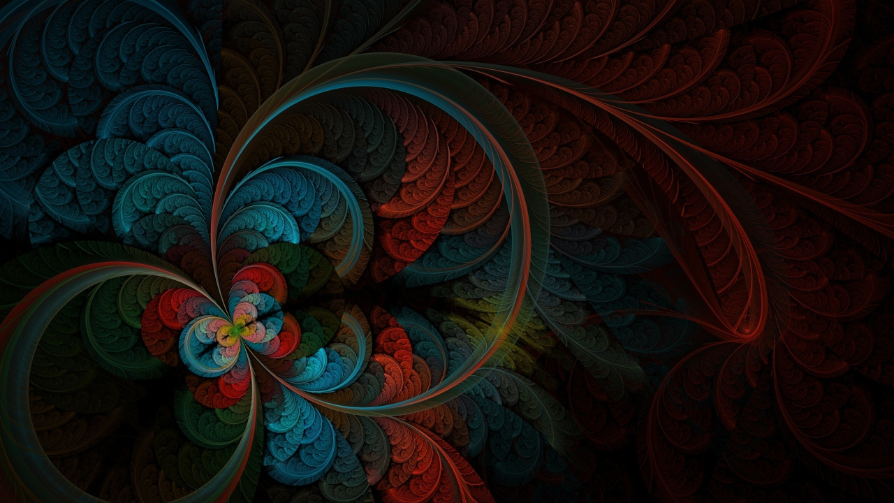 Red and Blue Abstract Painting. Wallpaper in 1280x720 Resolution