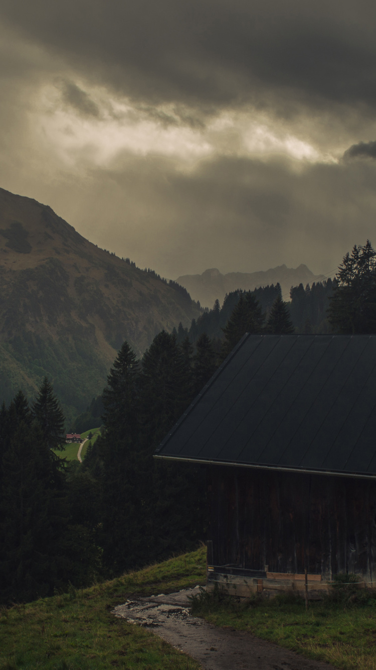 Cloud, Plant, Mountain, Natural Landscape, Wood. Wallpaper in 750x1334 Resolution