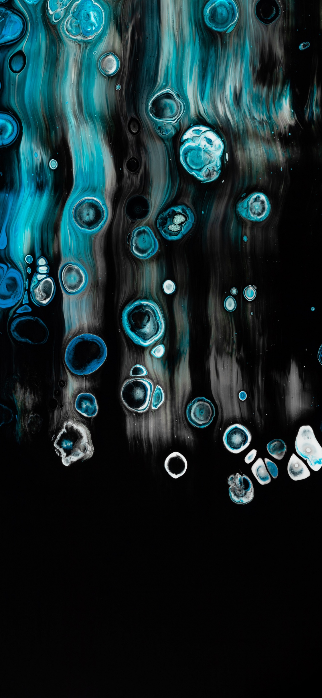Blaues Und Weißes Licht Digitale Tapete. Wallpaper in 1125x2436 Resolution