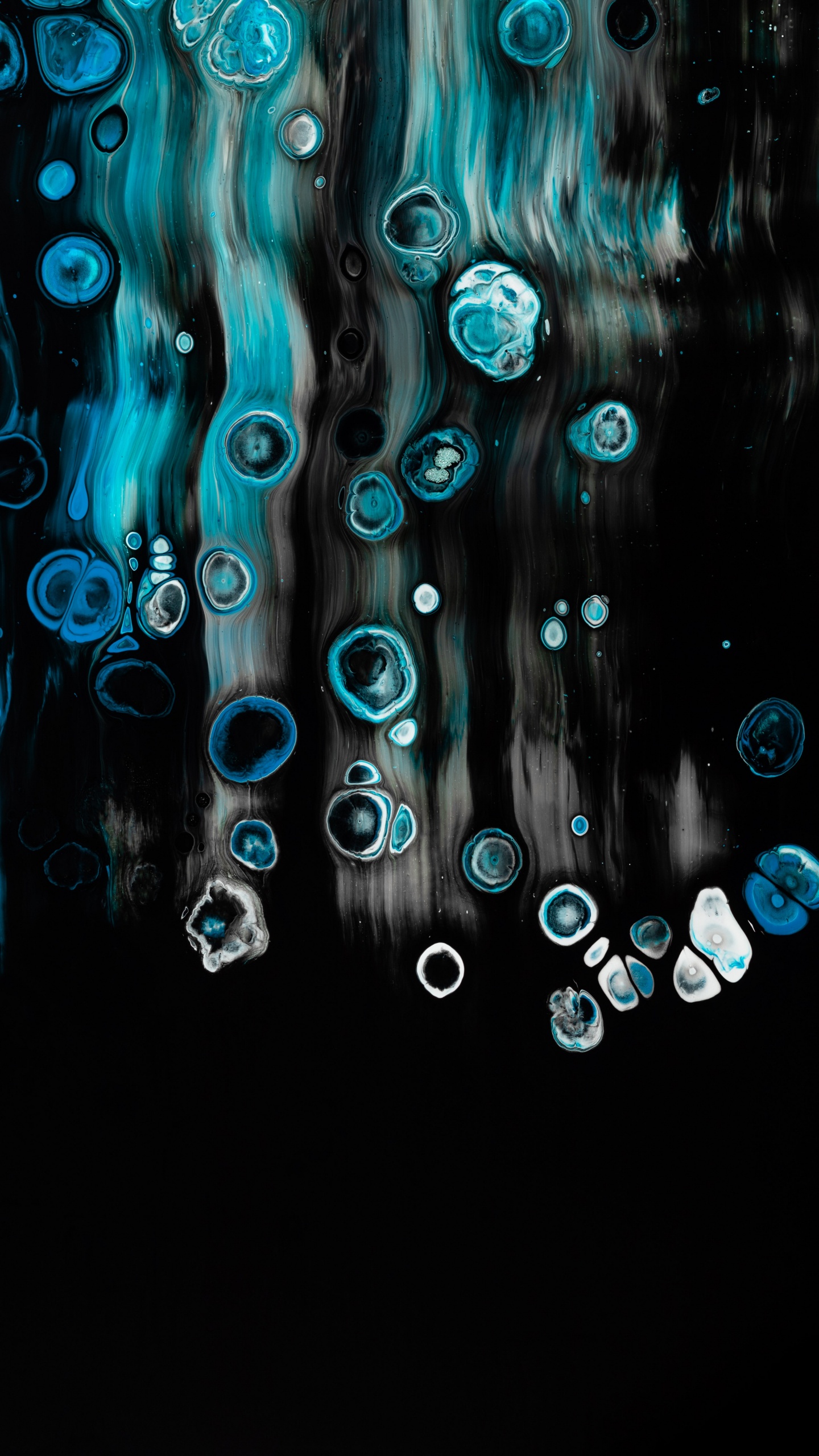 Blaues Und Weißes Licht Digitale Tapete. Wallpaper in 1440x2560 Resolution