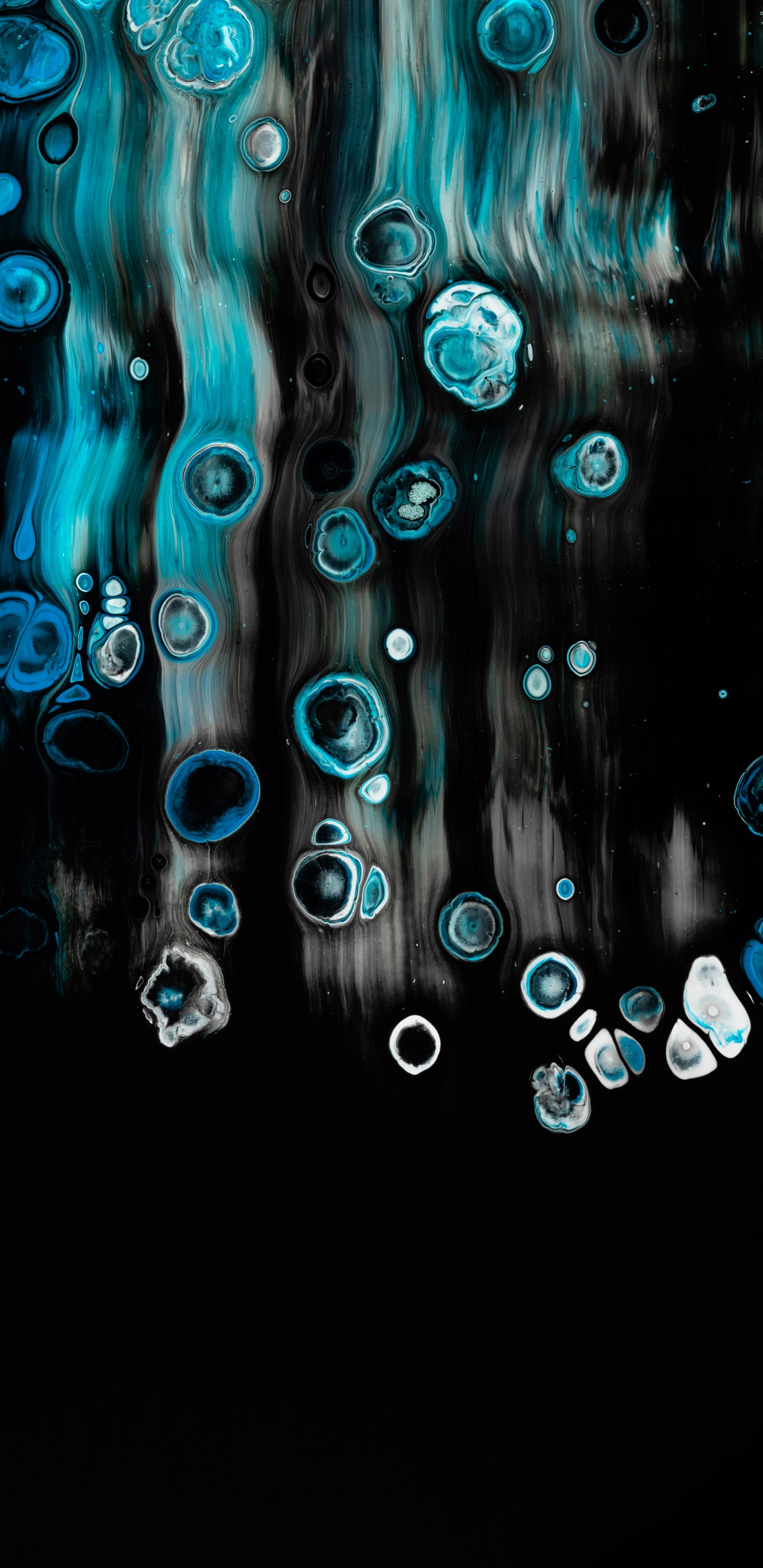 Blaues Und Weißes Licht Digitale Tapete. Wallpaper in 1440x2960 Resolution