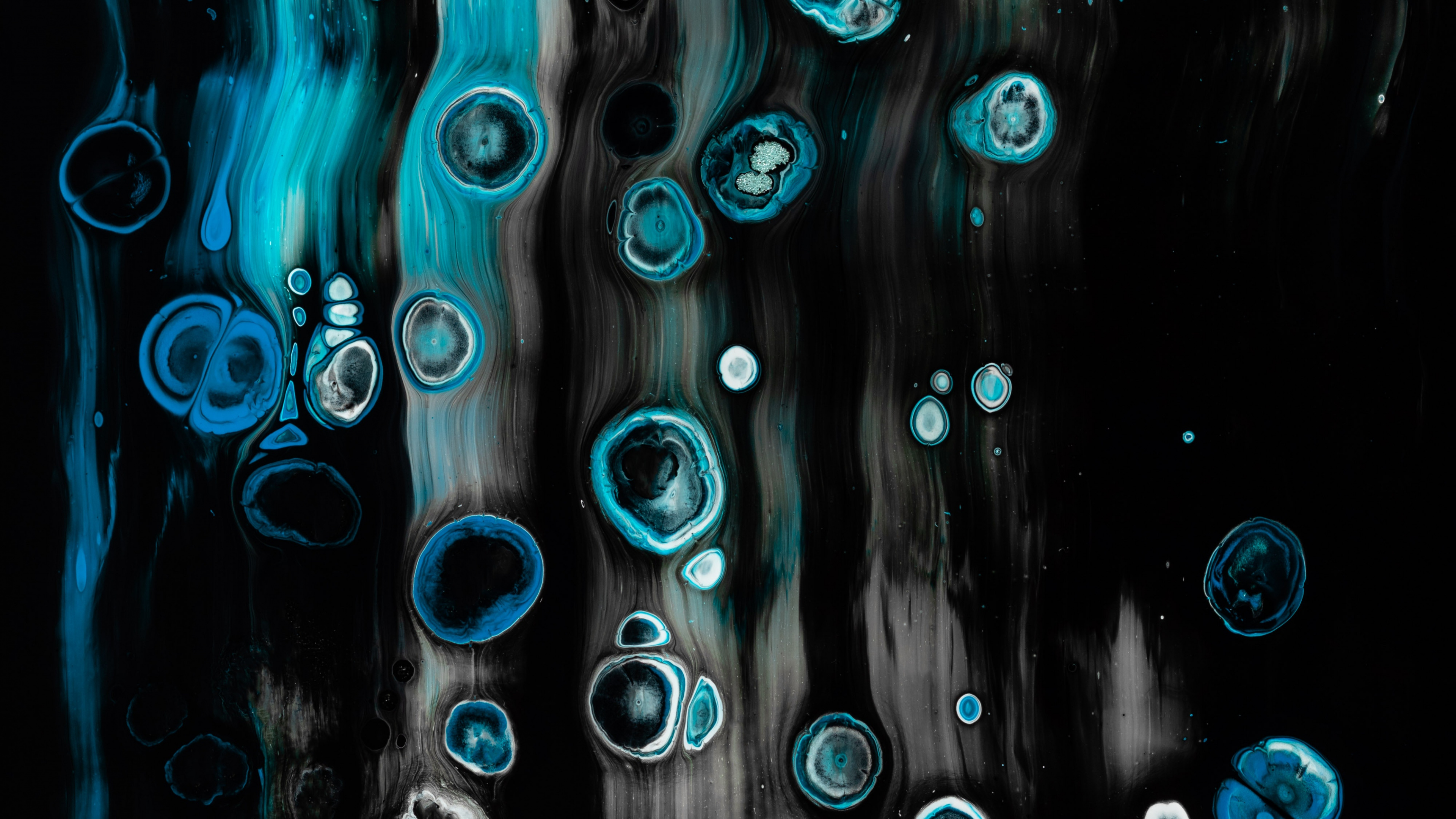Blaues Und Weißes Licht Digitale Tapete. Wallpaper in 3840x2160 Resolution