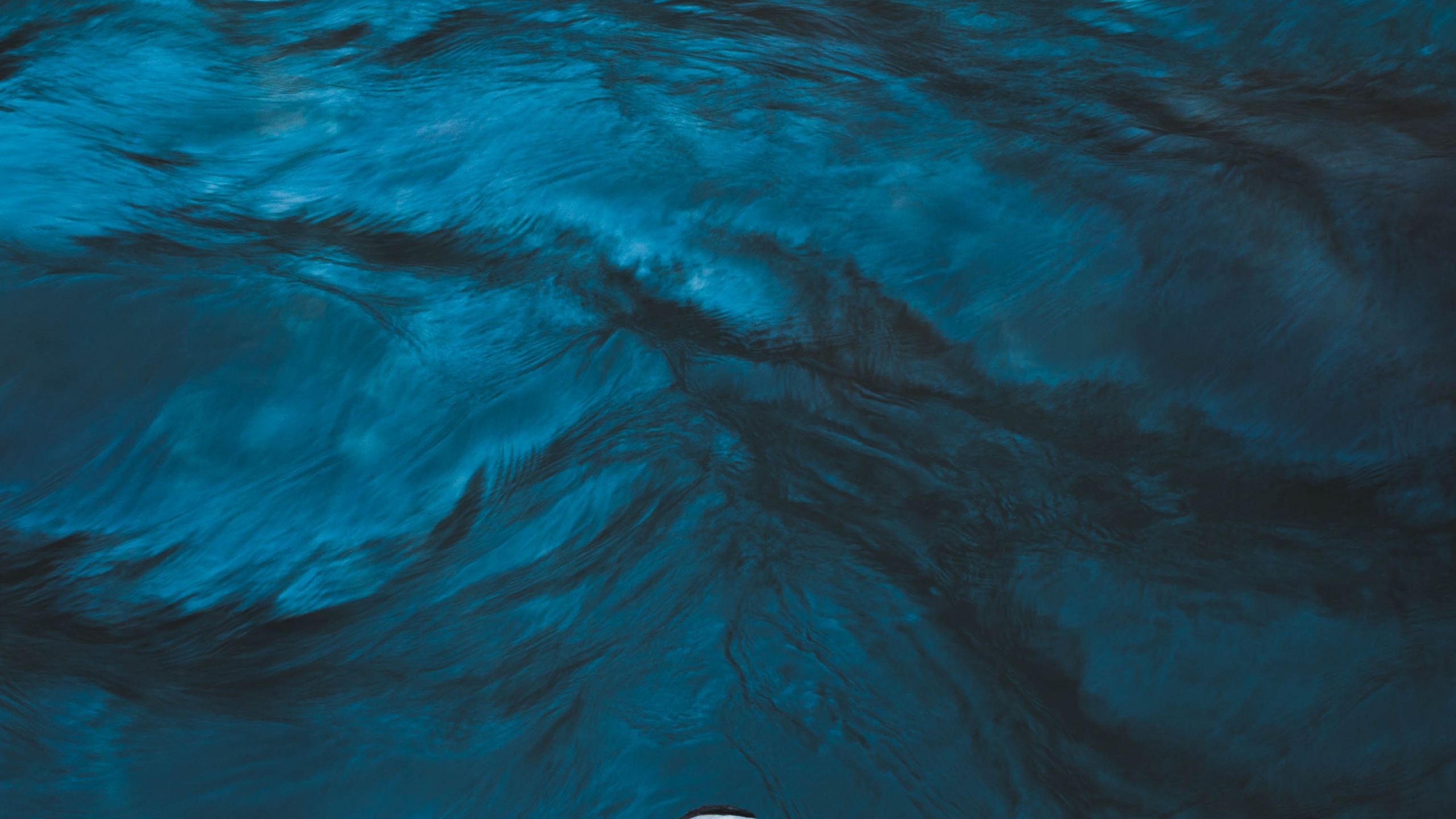 Personne en Baskets Noires et Blanches Debout Sur L'eau. Wallpaper in 2560x1440 Resolution