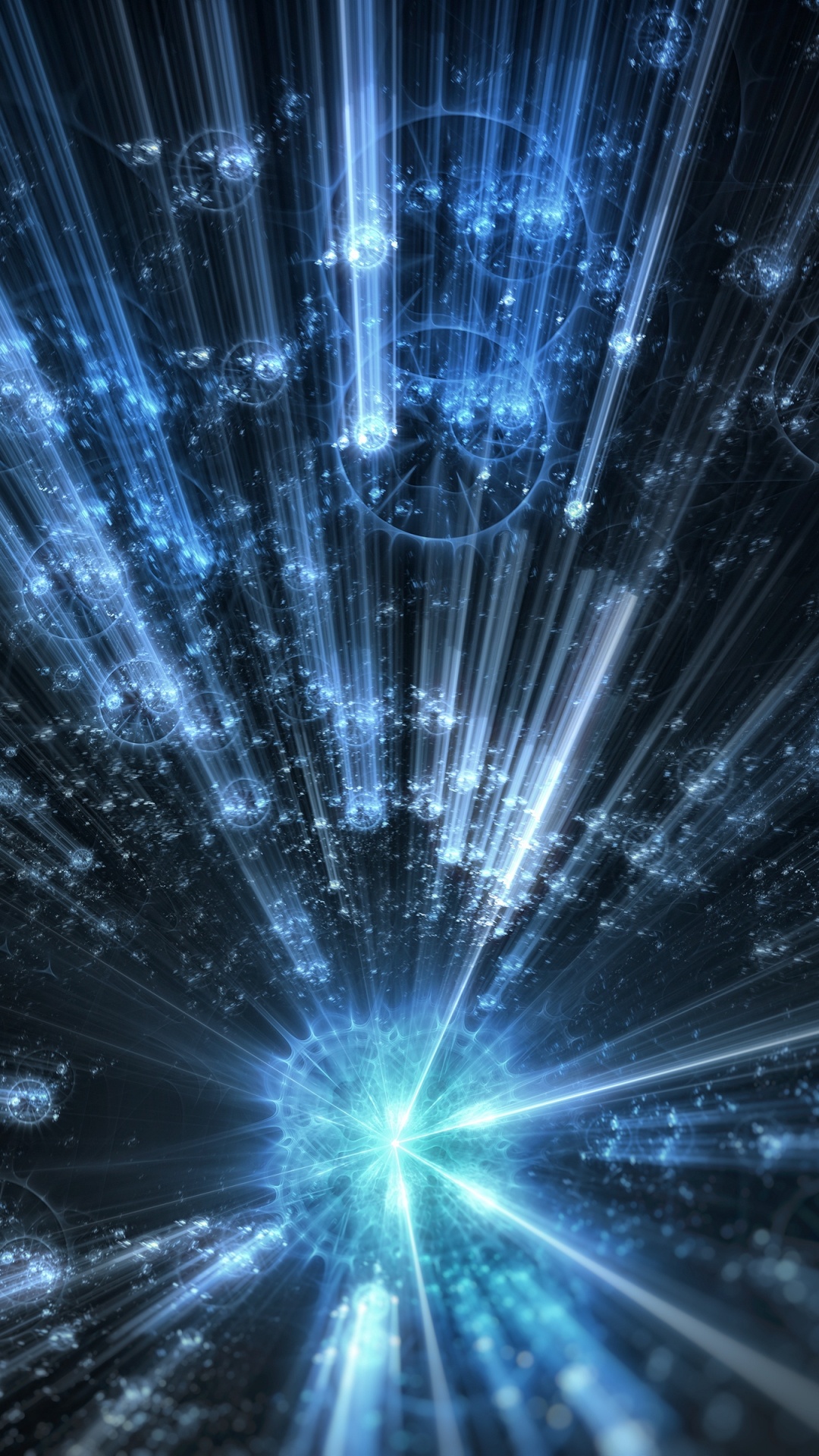 Papier Peint Numérique Lumière Bleue et Blanche. Wallpaper in 1080x1920 Resolution