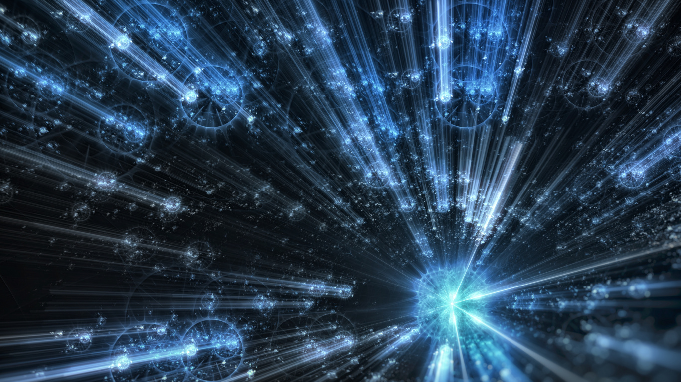 Papier Peint Numérique Lumière Bleue et Blanche. Wallpaper in 1366x768 Resolution