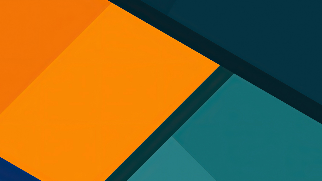 Orange, Colorfulness, Azure, Rectangle, Triangle. Wallpaper in 1366x768 Resolution