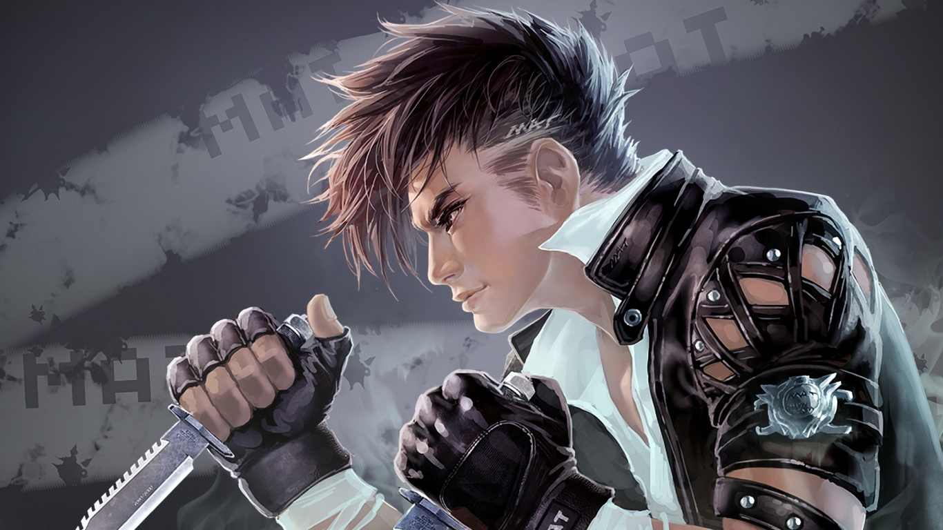 Brown Haired Male Anime Character. Wallpaper in 1366x768 Resolution