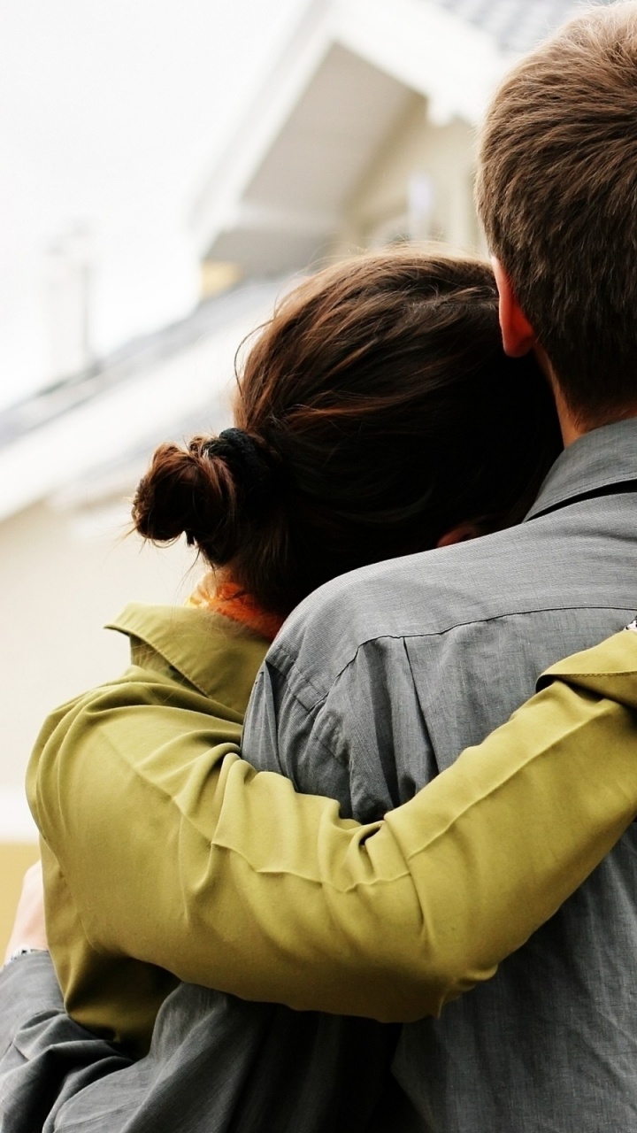 Interaction, Hug, Shoulder, Love, Romance. Wallpaper in 720x1280 Resolution