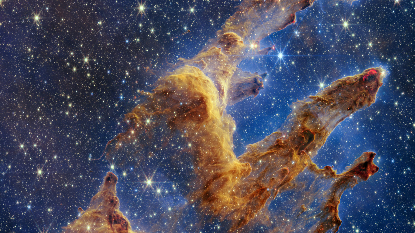 Telescopio, Pilares de la Creación, Ambiente, Agua, Galaxia. Wallpaper in 1366x768 Resolution